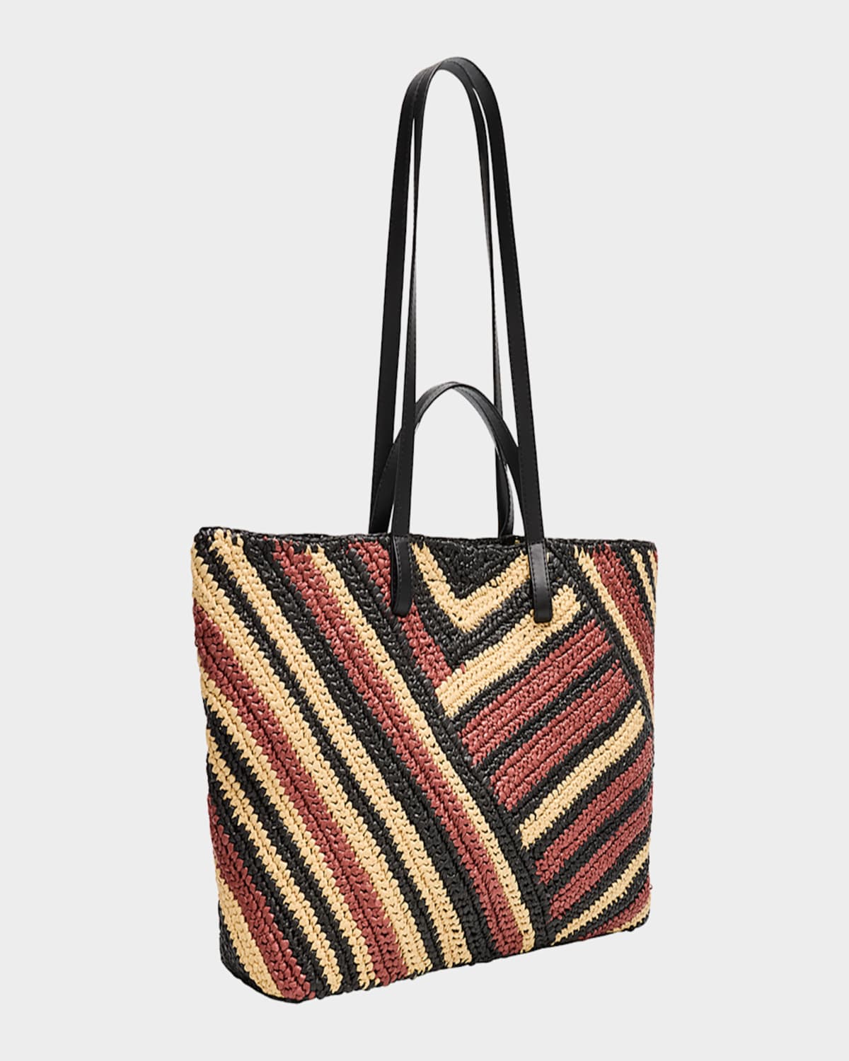 Ulla Johnson Lali Large Striped Raffia Tote Bag In Canyon Stripe