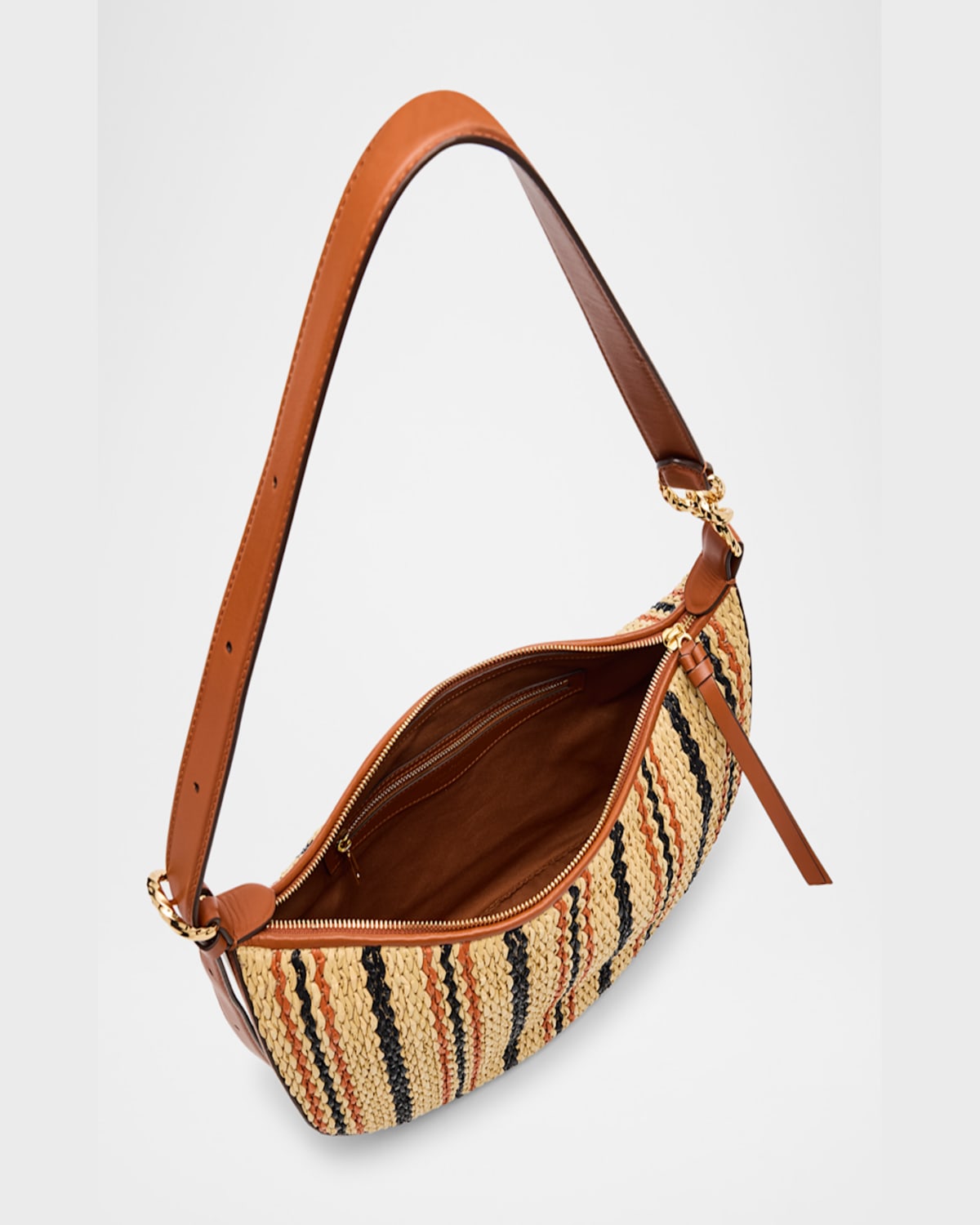 Ulla Johnson Twyla Small Striped Hobo Bag In Desert Stripe