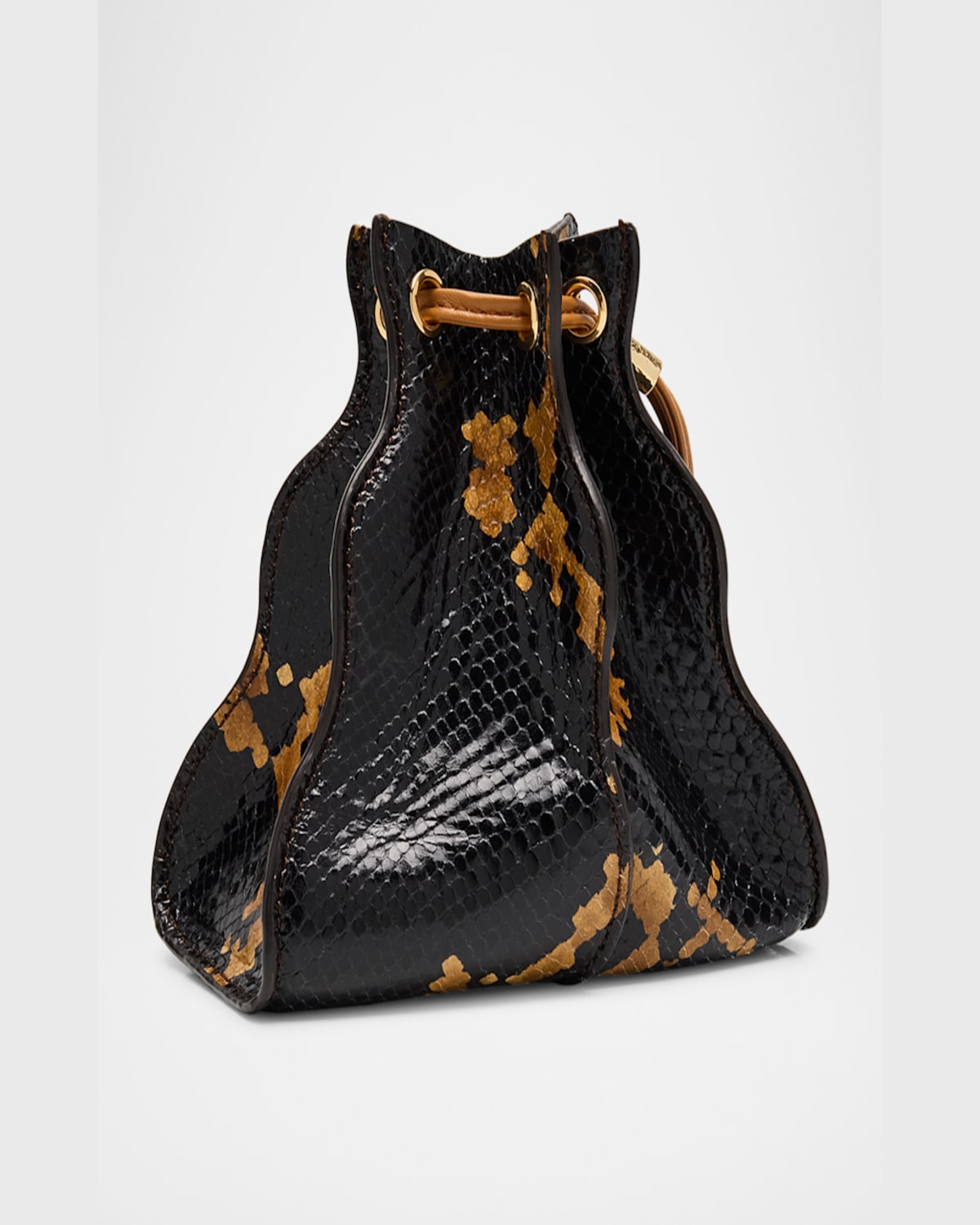 Ulla Johnson Adria Pleated Wave Pochette Wristlet In Desert Exotic