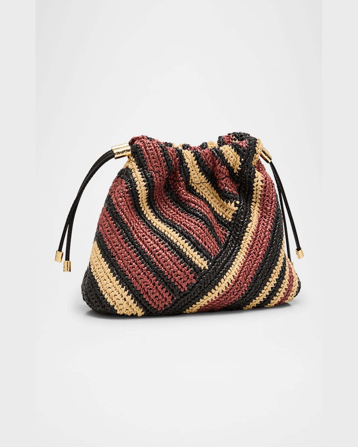 Ulla Johnson Lali Mini Striped Pouch Clutch Bag In Canyon Stripe
