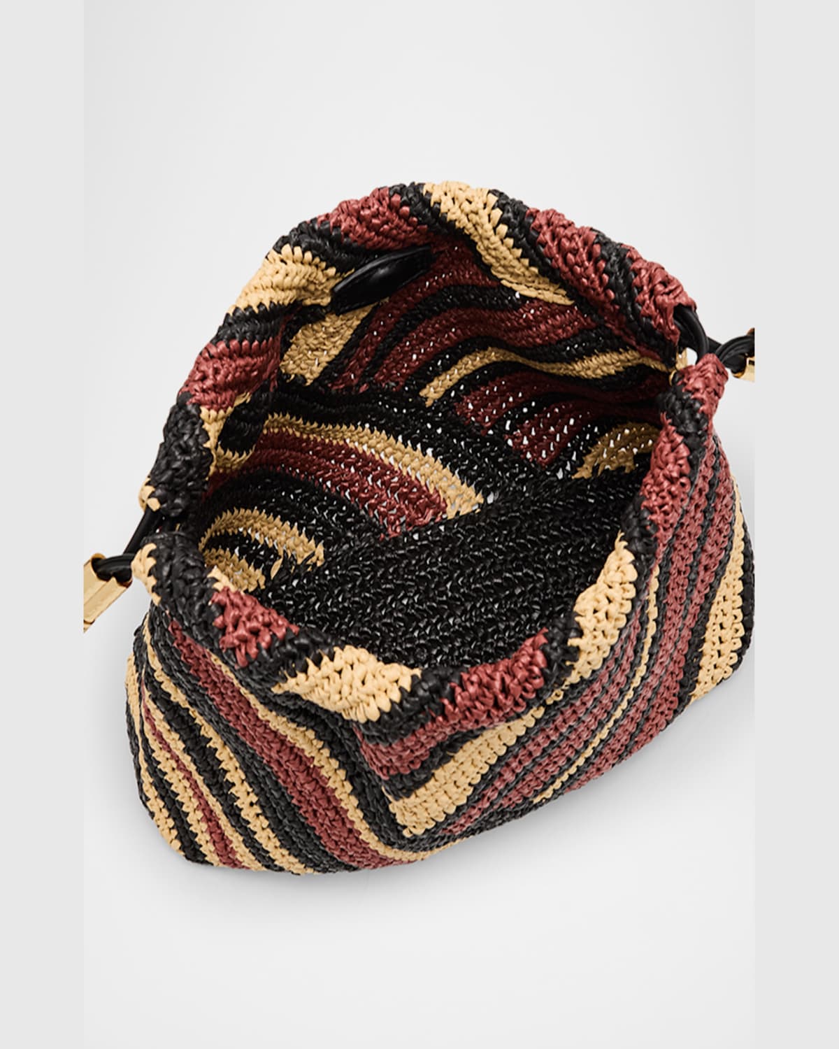 Ulla Johnson Lali Mini Striped Pouch Clutch Bag In Canyon Stripe