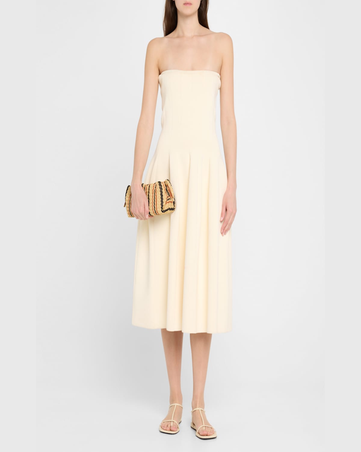 Shop Ulla Johnson Remy Mini Soft Clutch Bag In Desert Stripe