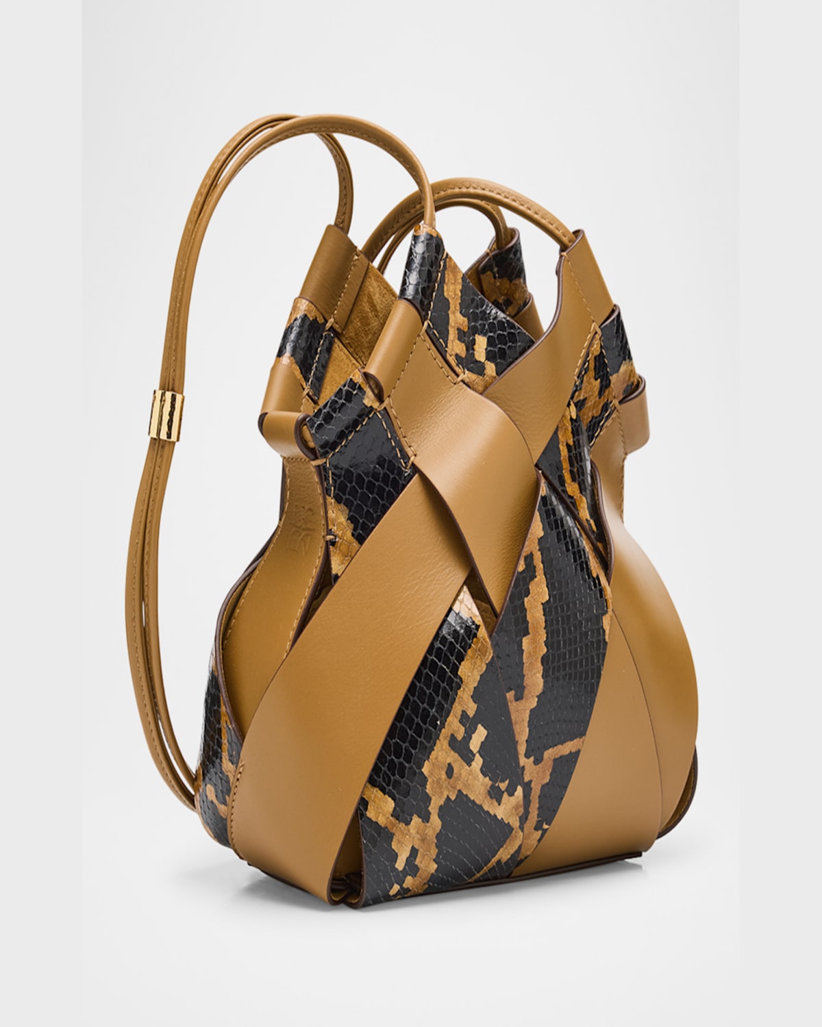 Ulla Johnson Charlotte Snake-print Leather Crossbody Bag In Desert Exotic