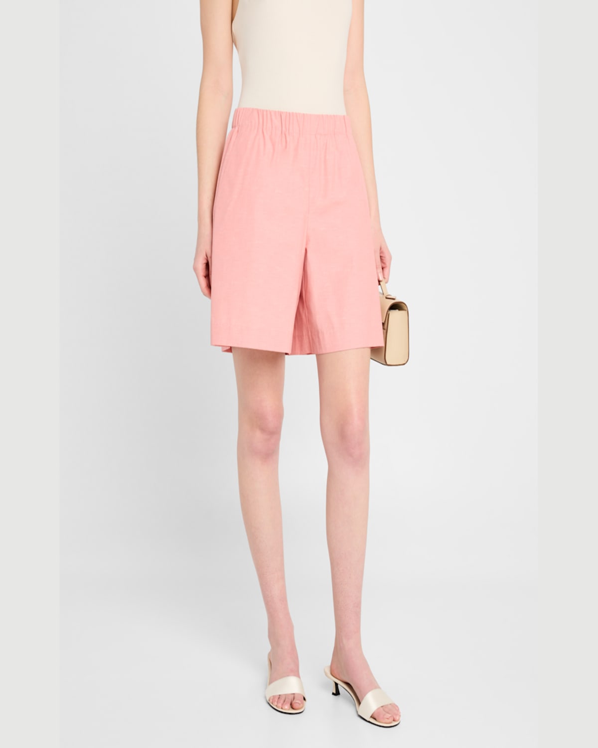 Lafayette 148 Riverside Cotton Pull-on Shorts
