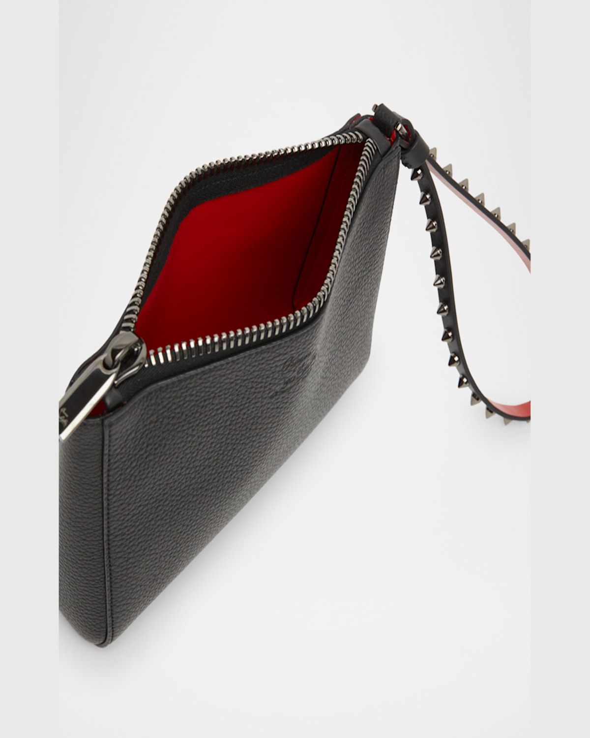 Christian Louboutin Cabata Mini Pouch Wristlet In Leather
