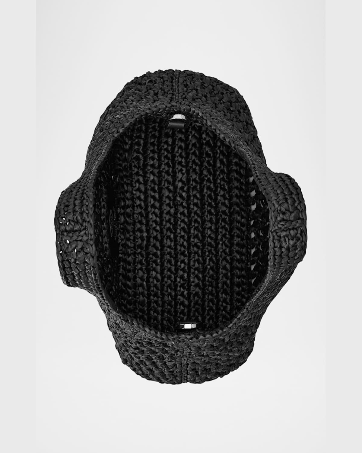 Tod's Mini Woven Top-handle Bag In Nero