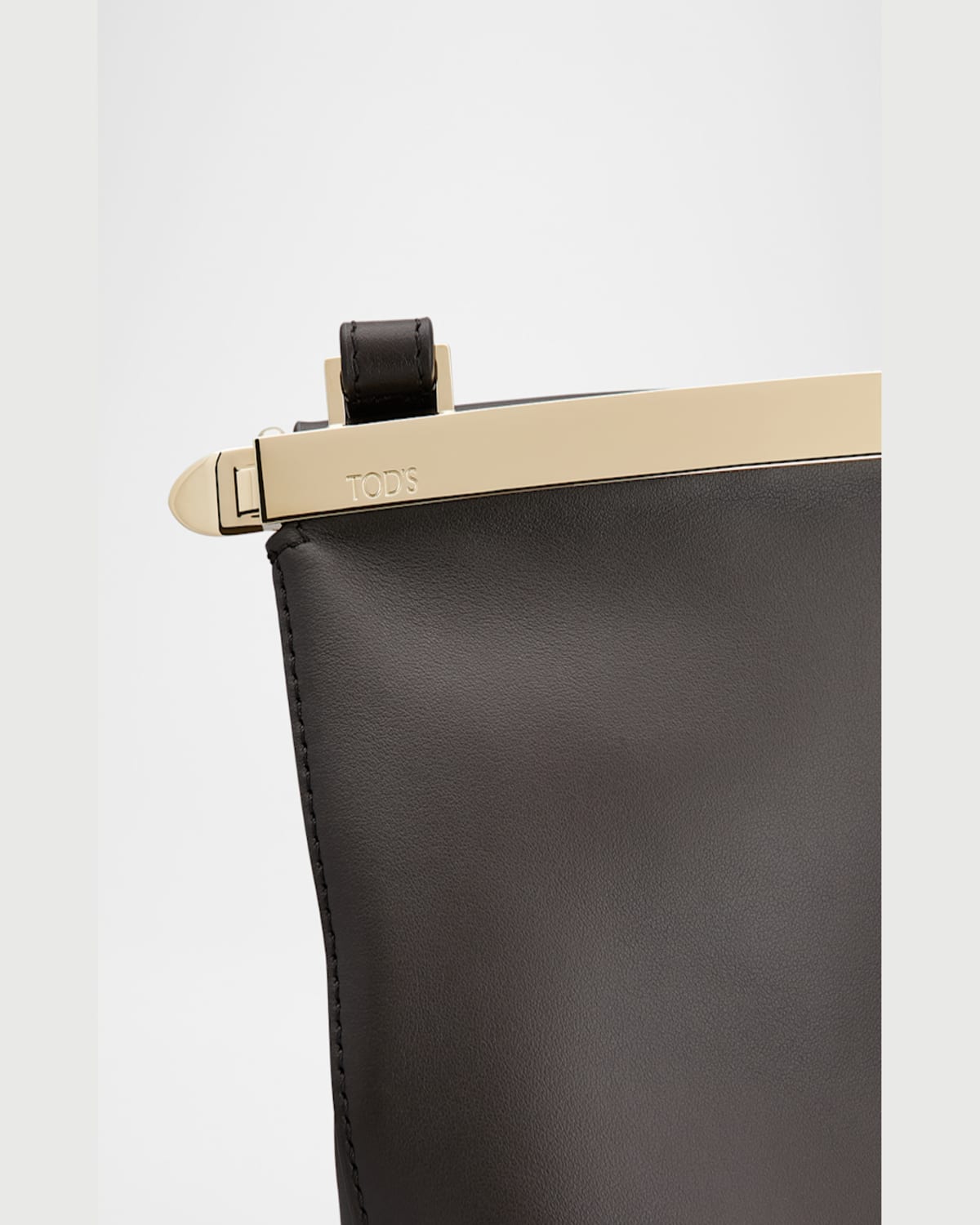 Tod's Frame Leather Shoulder Bag In Palissandro
