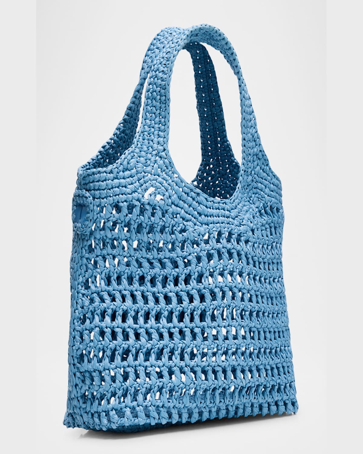 Tod's Mini Woven Top-handle Bag In Persian Blue