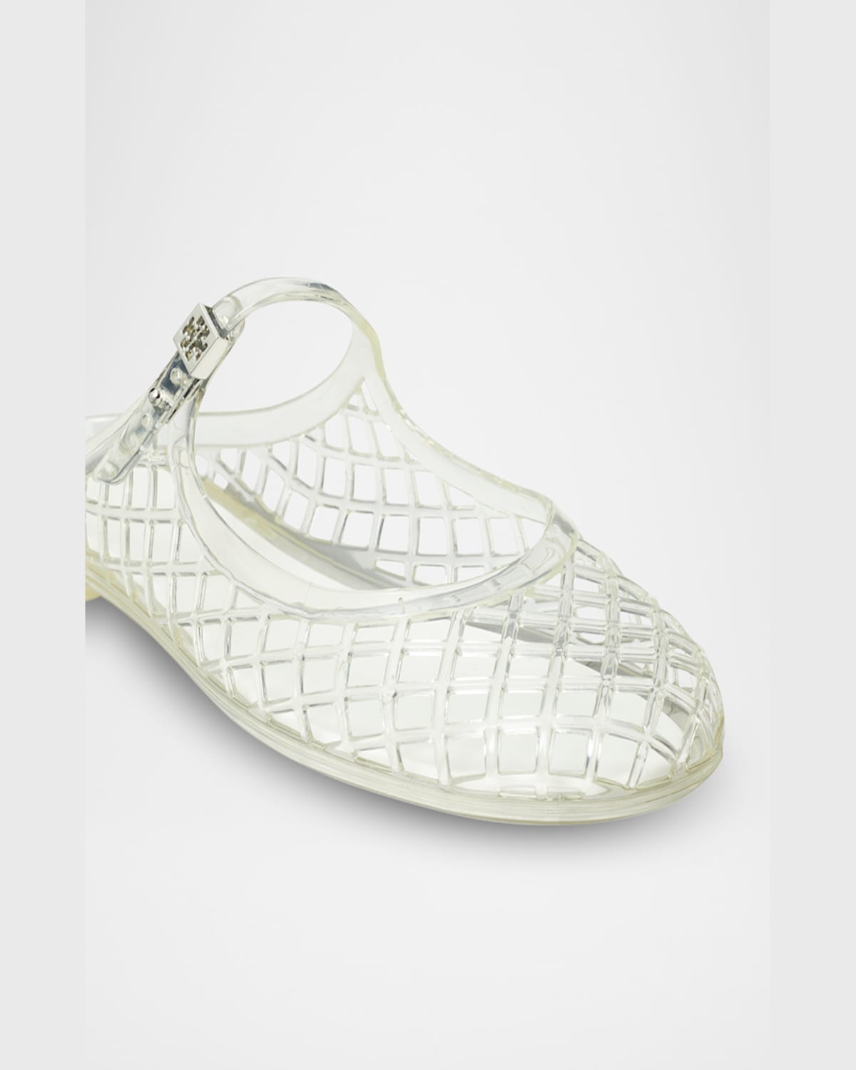Shop Tory Burch Mellow Jelly Mary Jane Ballerina Mules In Clear  Silver