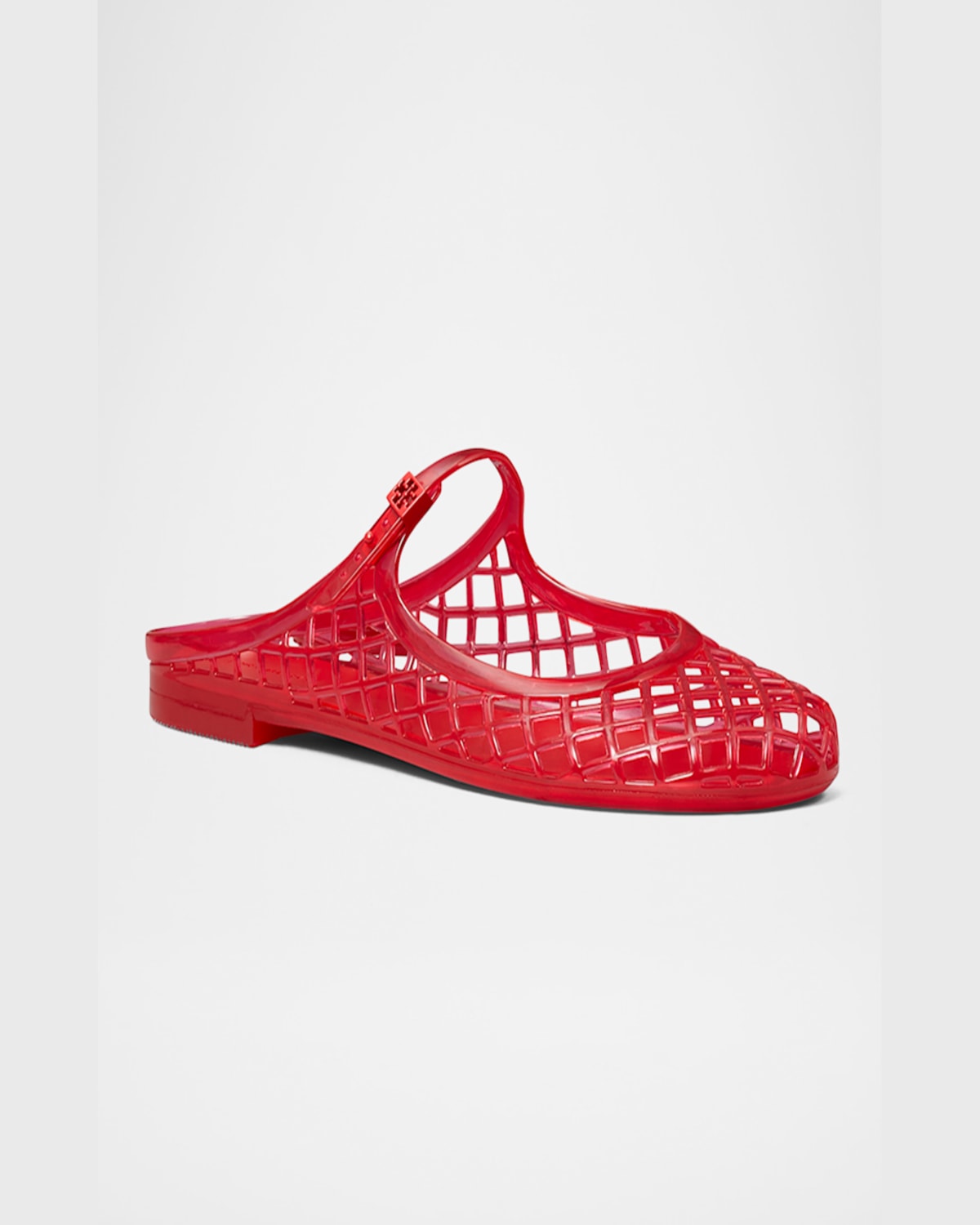 Shop Tory Burch Mellow Jelly Mary Jane Ballerina Mules In Red Volcano  Red Volcano