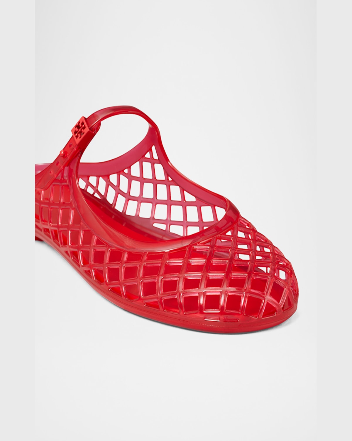 Shop Tory Burch Mellow Jelly Mary Jane Ballerina Mules In Red Volcano  Red Volcano