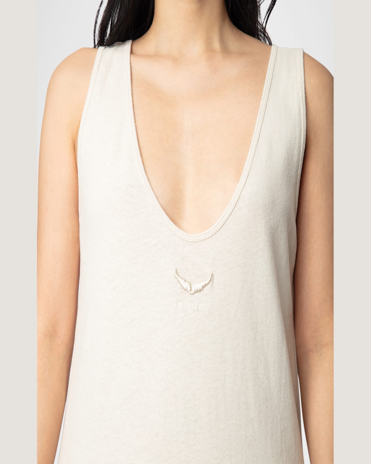 Zadig & Voltaire Womens Ecru Deva Sleeveless Cotton-blend Maxi Dress In Ecru