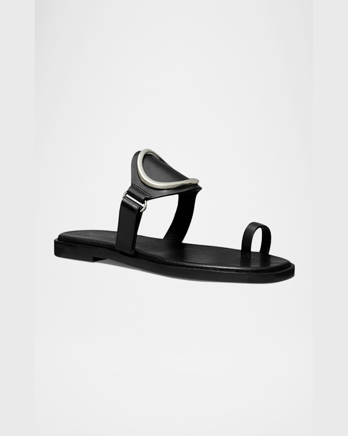 Tory Burch Sandalen Mit Zehenring In Perfect Black  Silver