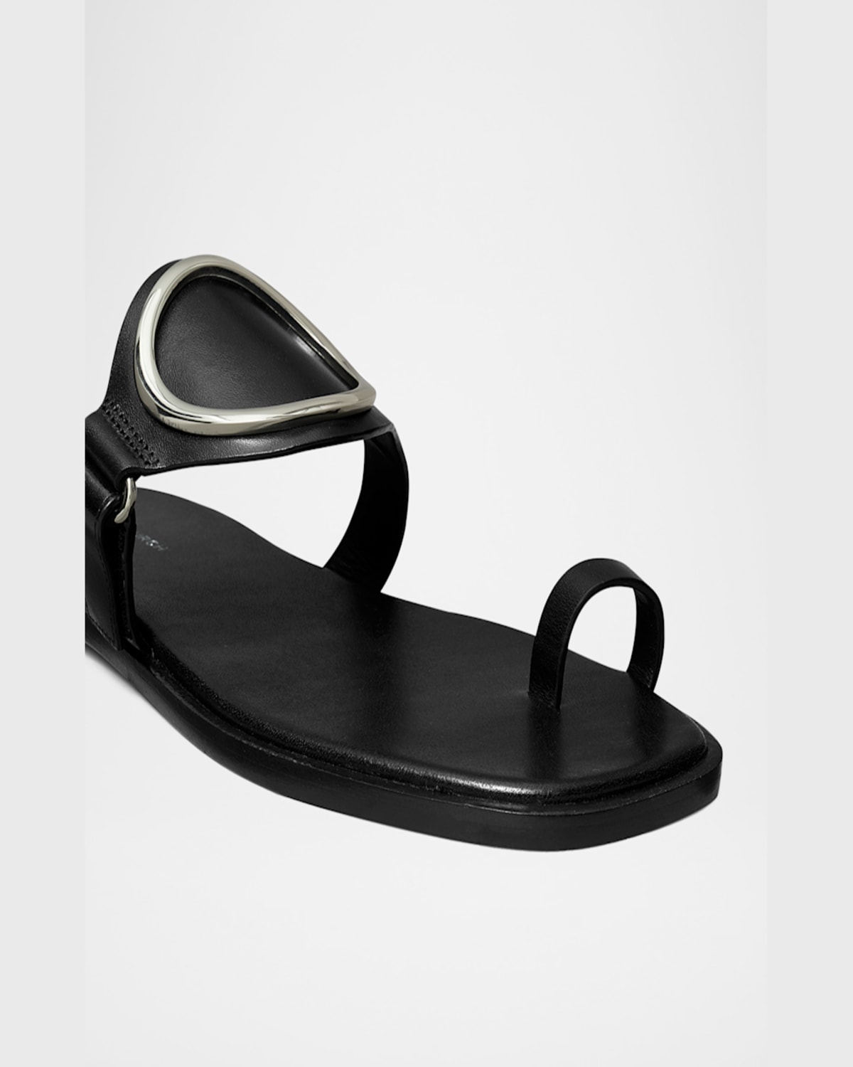Tory Burch Sandalen Mit Zehenring In Perfect Black  Silver