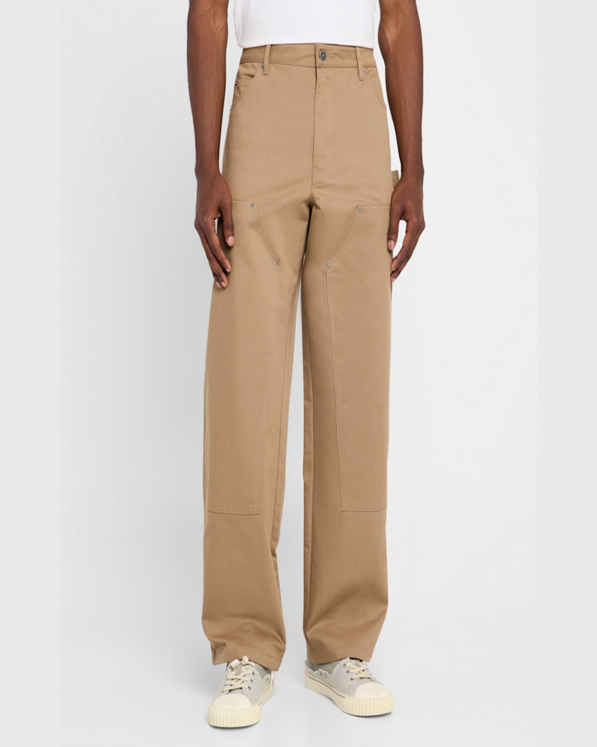 Golden Goose Men's Journey Carpenter Pants In Khaki Beige