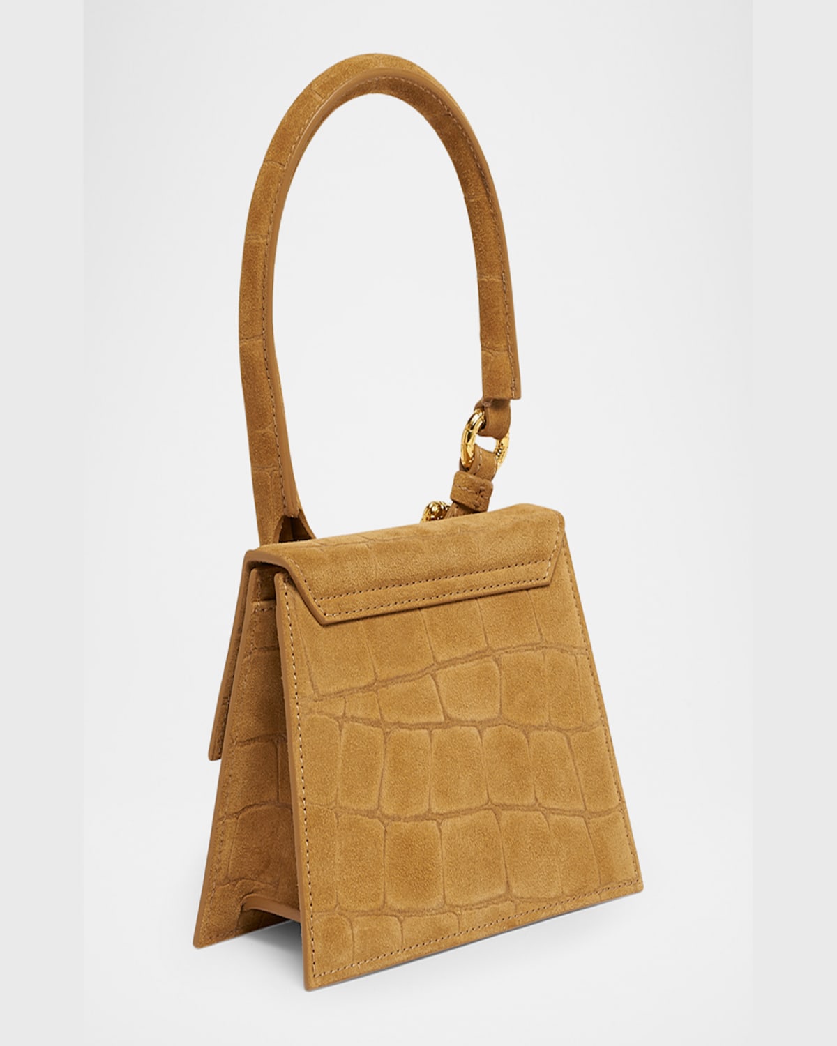 Jacquemus 'the Medium Chiquito With Buckle' Camel Brown Handle Bag In Camel