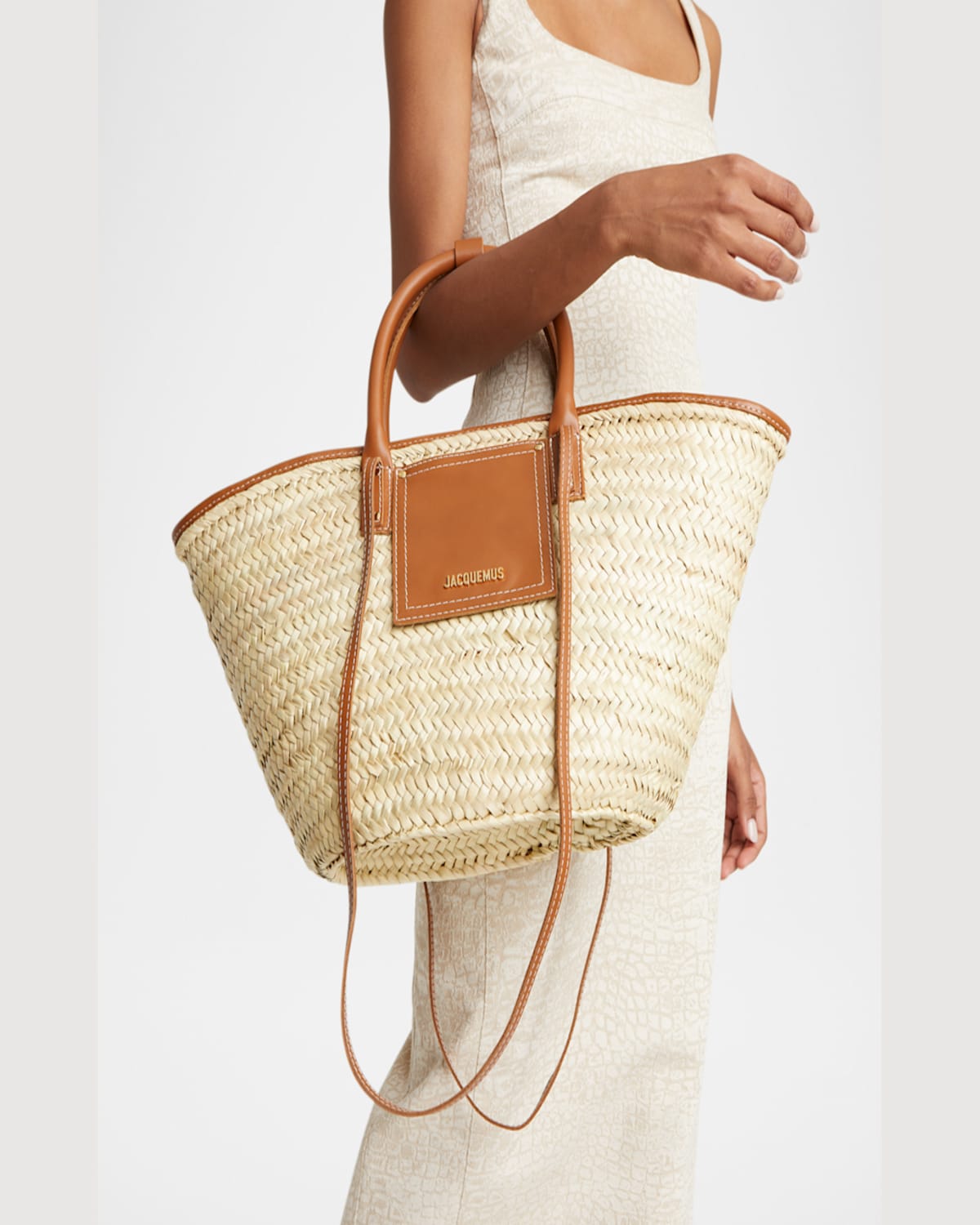 Jacquemus Le Panier Soli Top-handle Bag In Light Brown