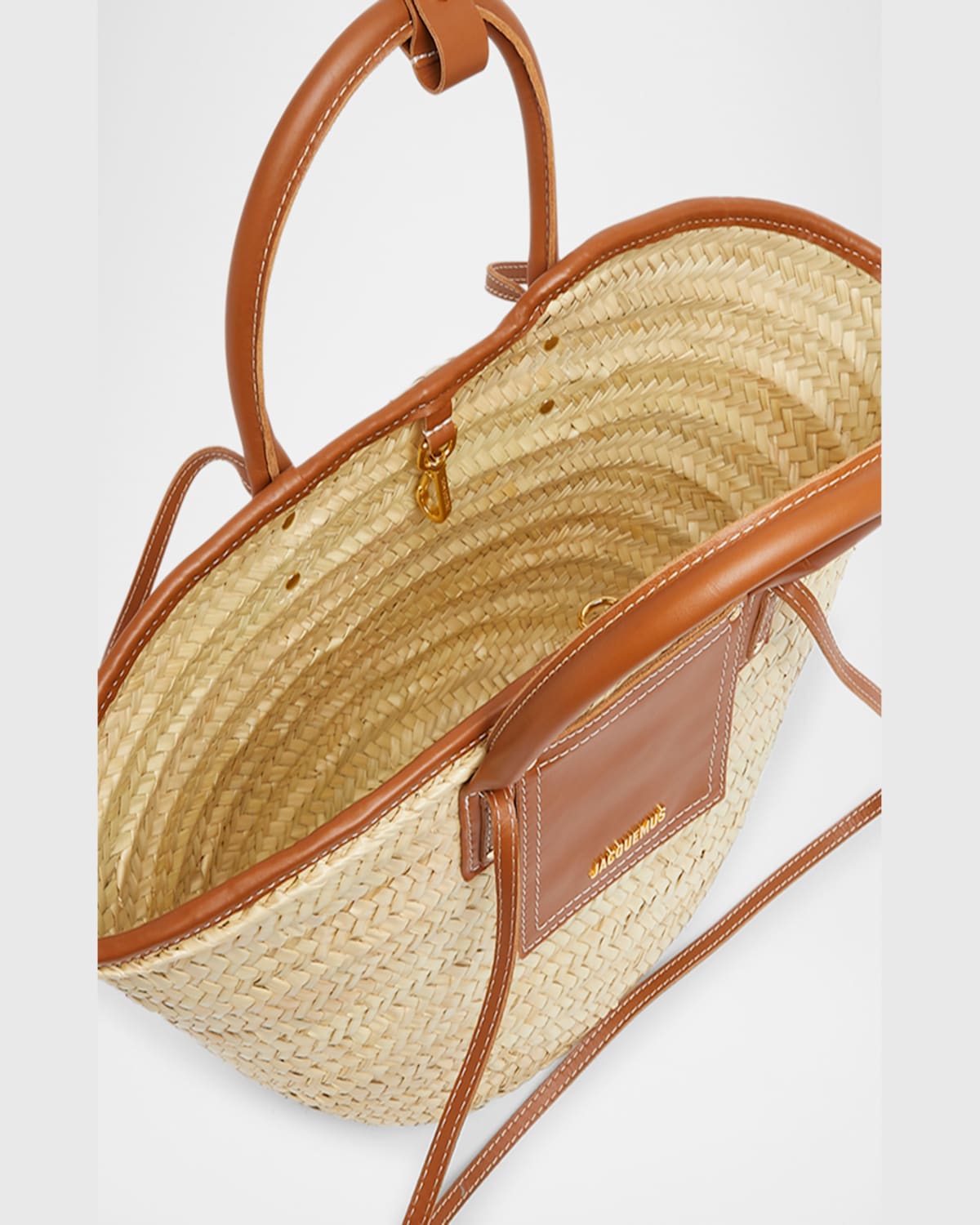Jacquemus Le Panier Soli Top-handle Bag In Light Brown