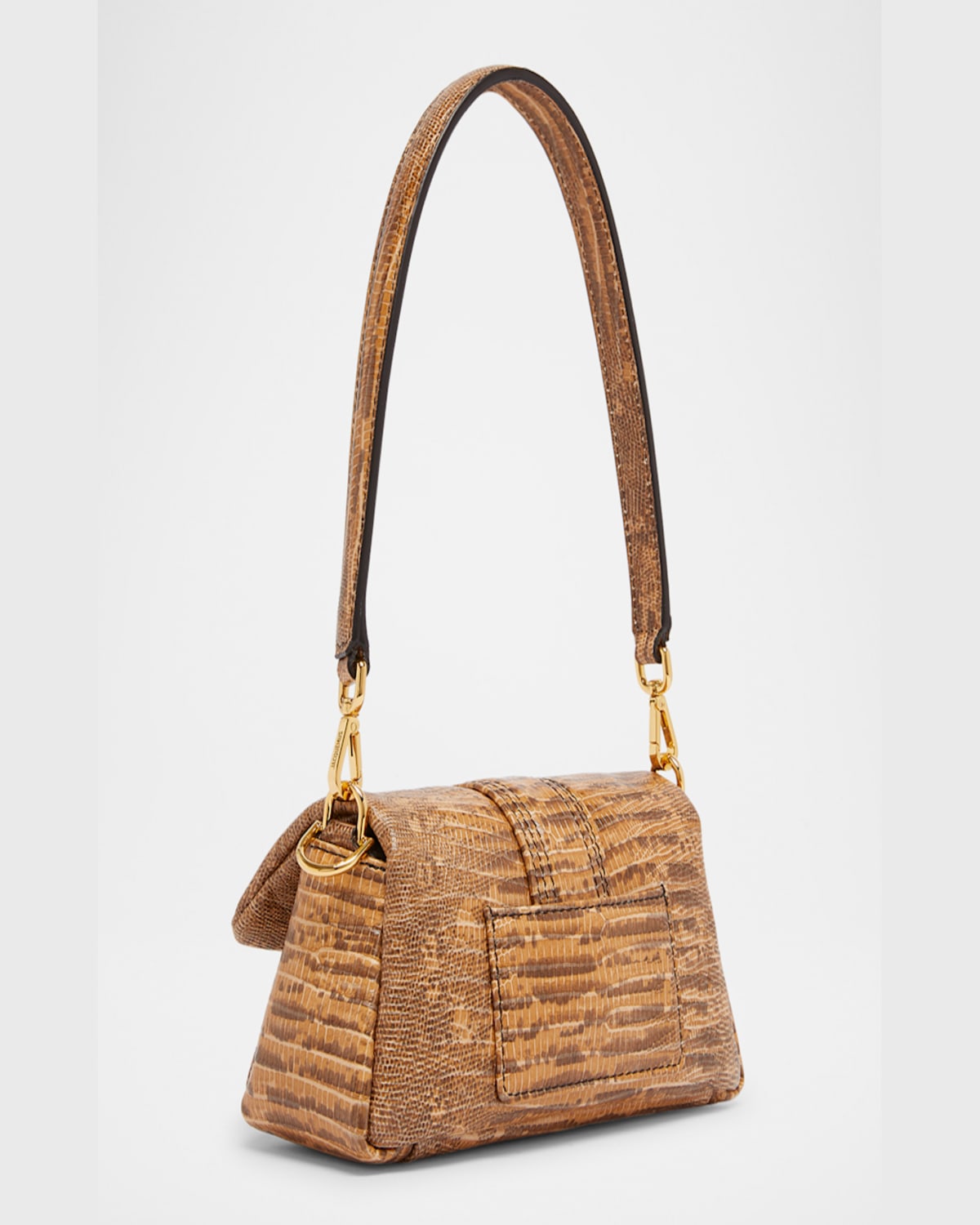 Jacquemus Le Petit Bambino Shoulder Bag In Python Print Leather In Croco Beige