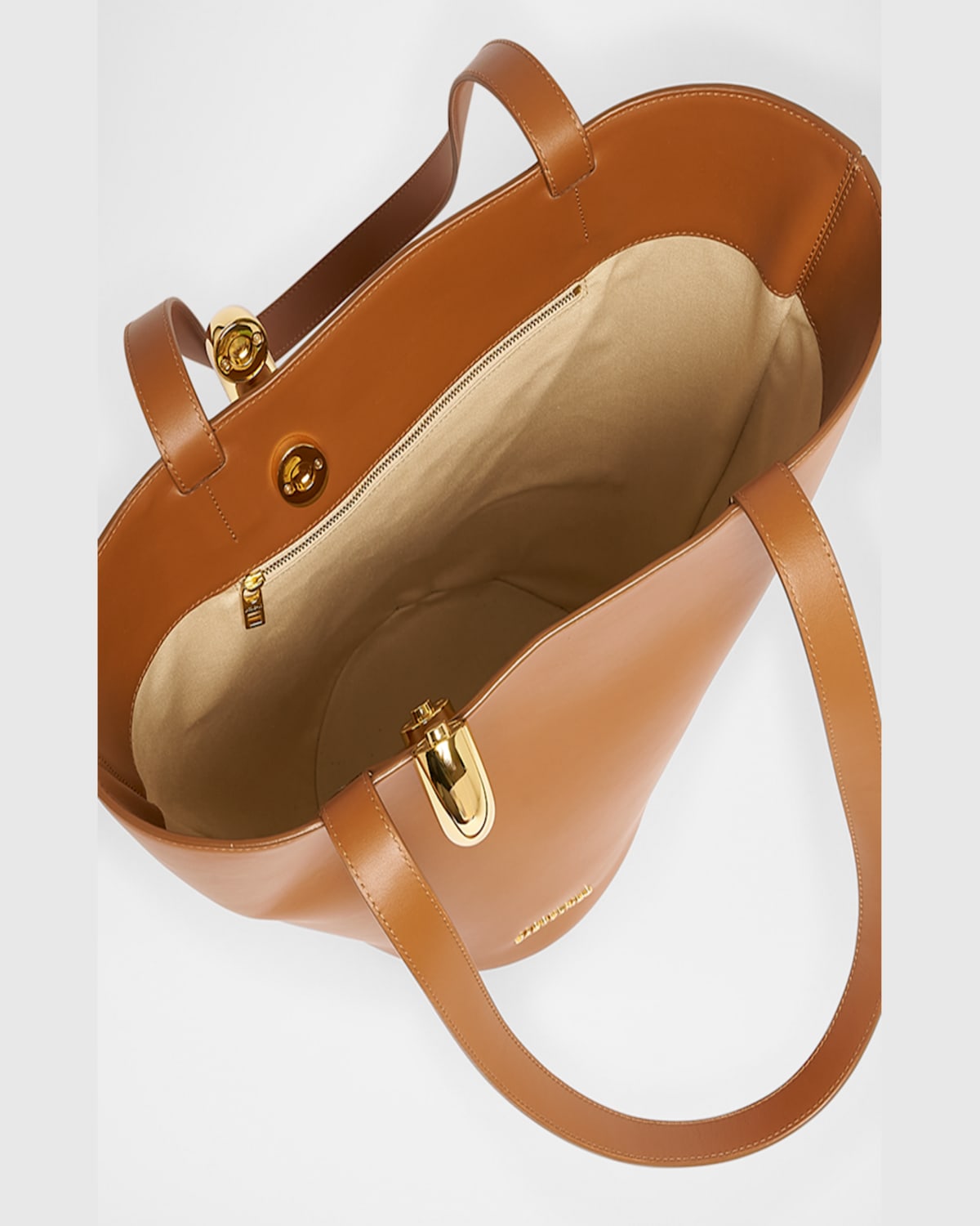 Jacquemus Le Bambola Moyen Leather Shoulder Bag In Light Brown