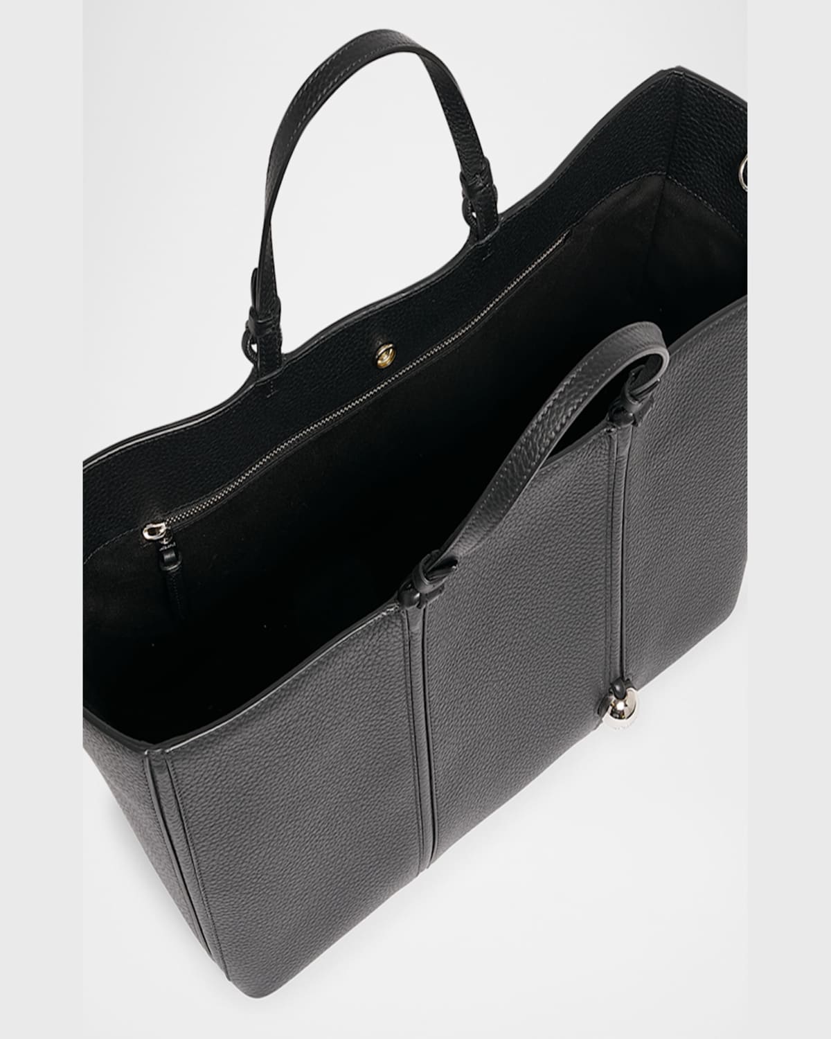Jacquemus Le Marino Leather Shopper Tote Bag In Black