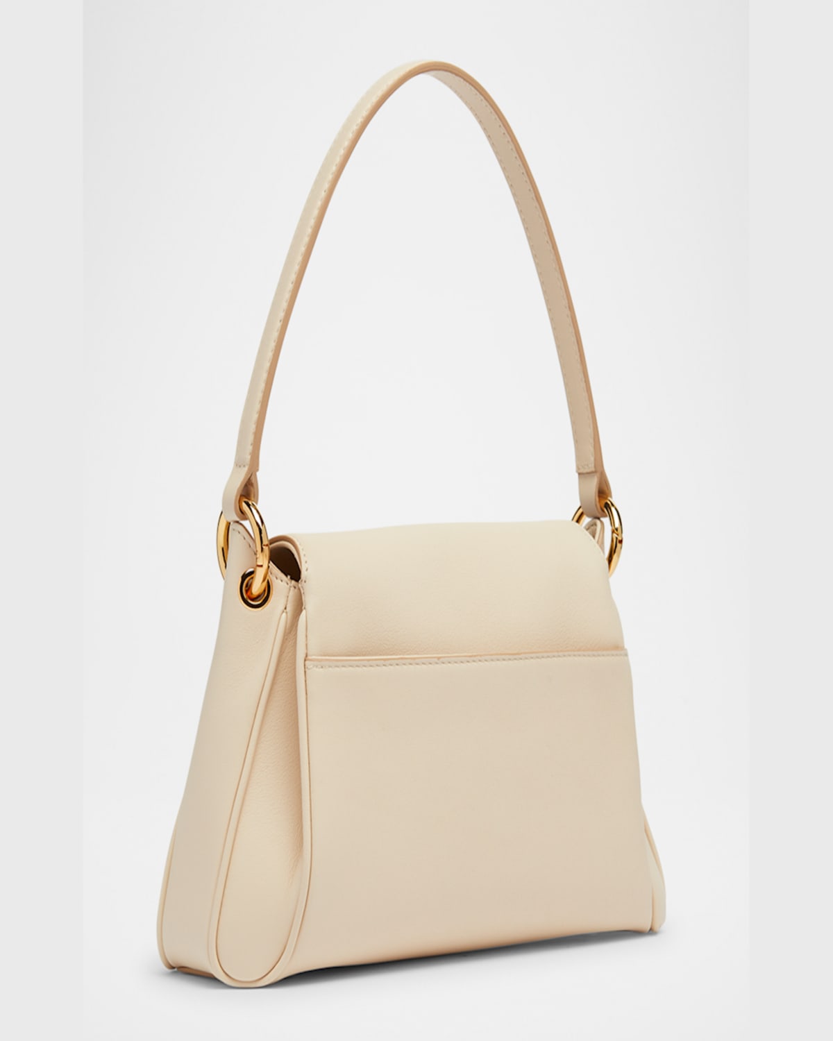 Tom Ford Tara Small Shoulder Bag In Grain Leather In Cream