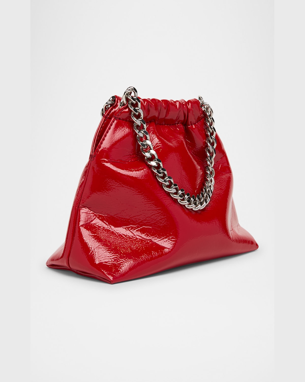 Stella Mccartney Falabella Mini Patent Tote Bag In Red