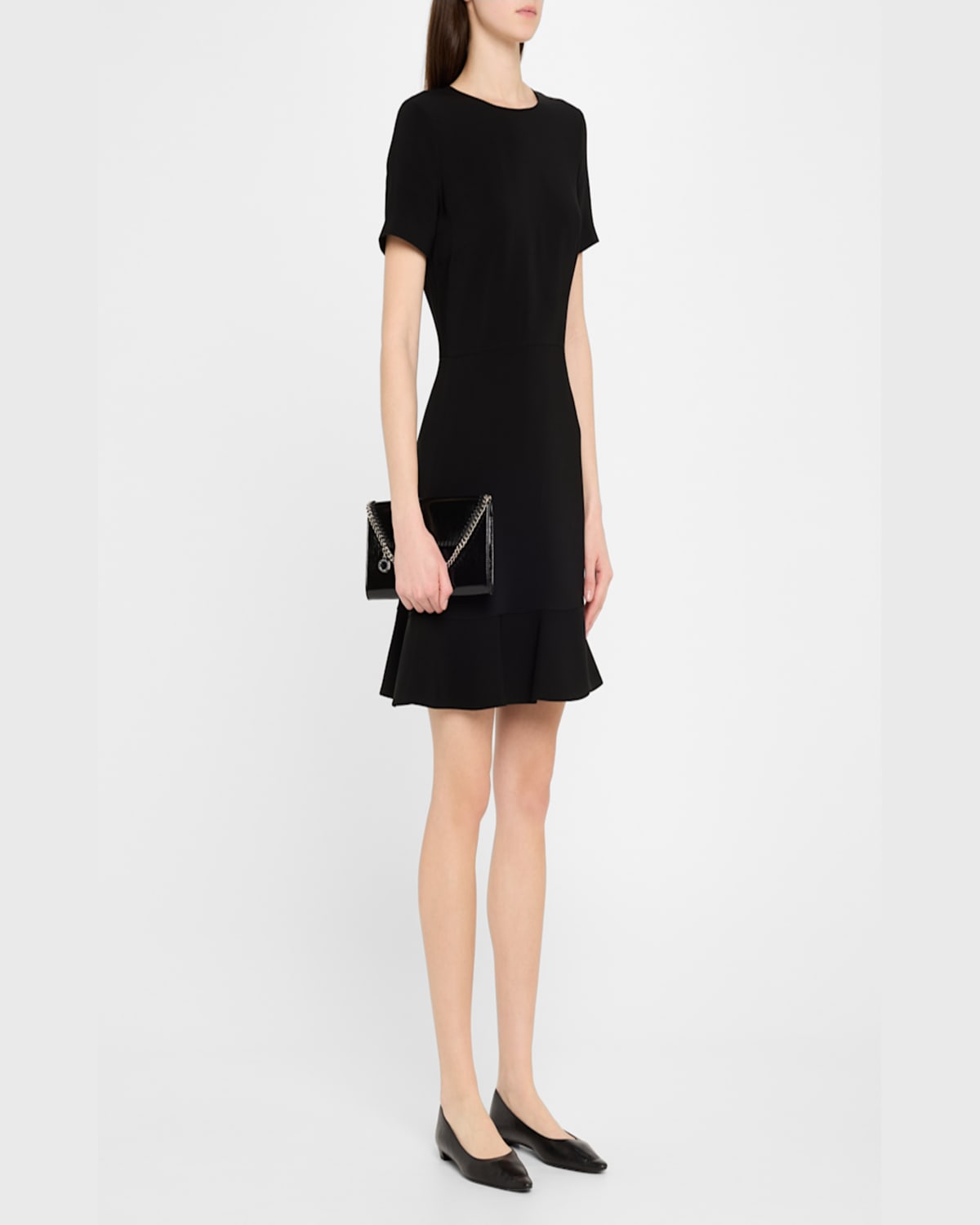 Stella Mccartney Falabella Vegan Leather Wallet On Chain In Black