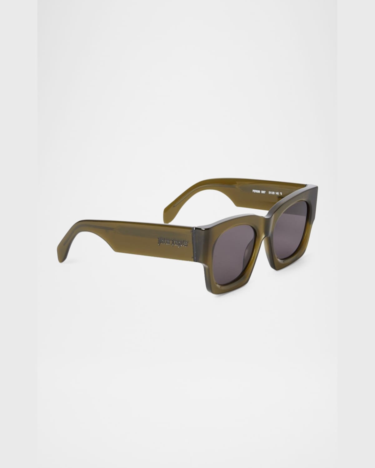 Palm Angels Men's Bodie Acetate Rectangle Sunglasses In 15907light Green Dark Grey
