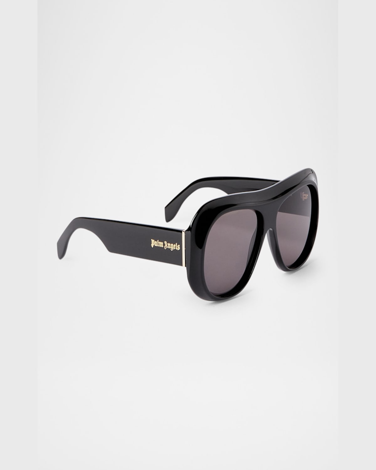 Palm Angels Men's Elfin Acetate Round Sunglasses In 11007black Dark Grey