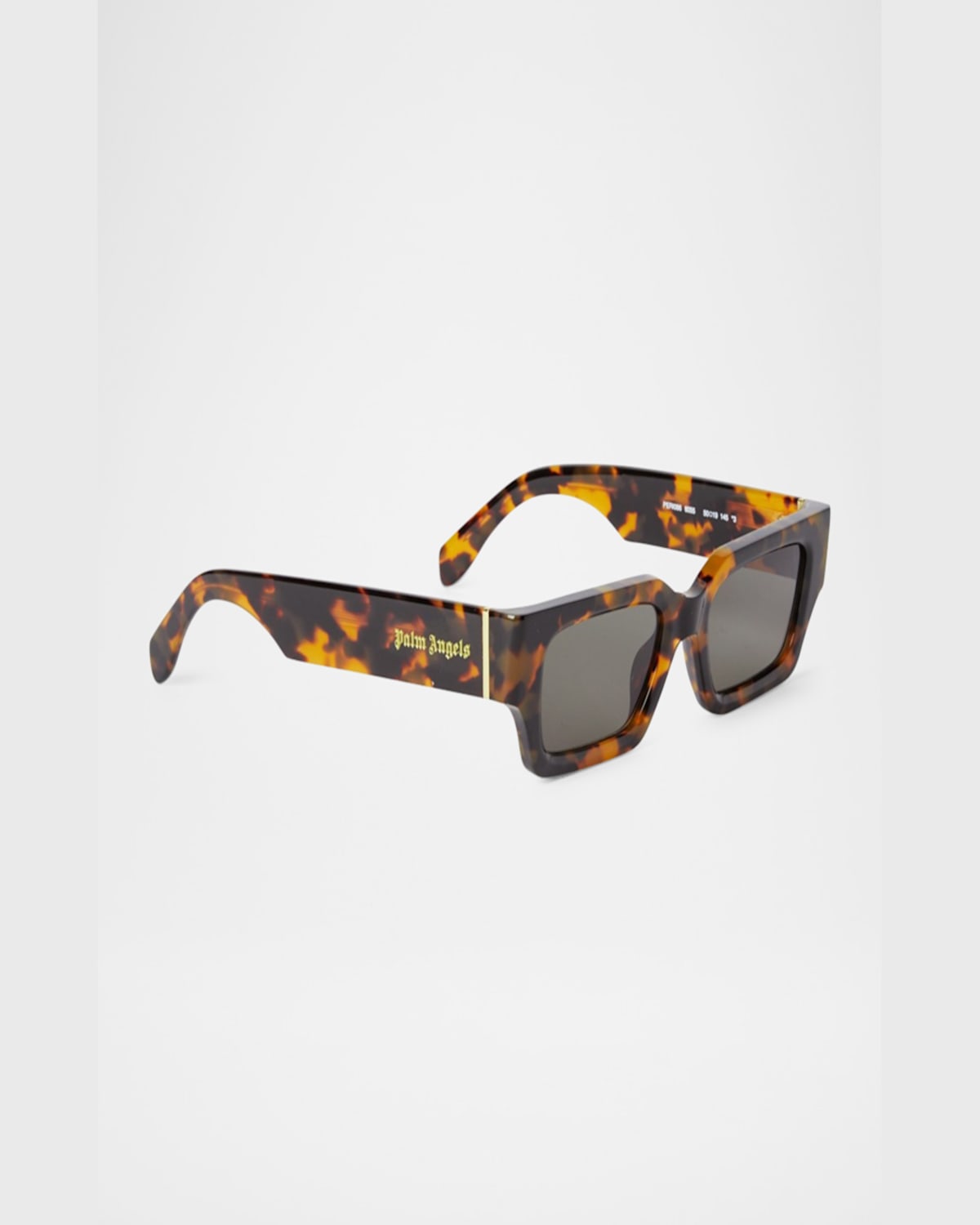 Palm Angels Men's Hyde Acetate Rectangle Sunglasses In 16055havana Green