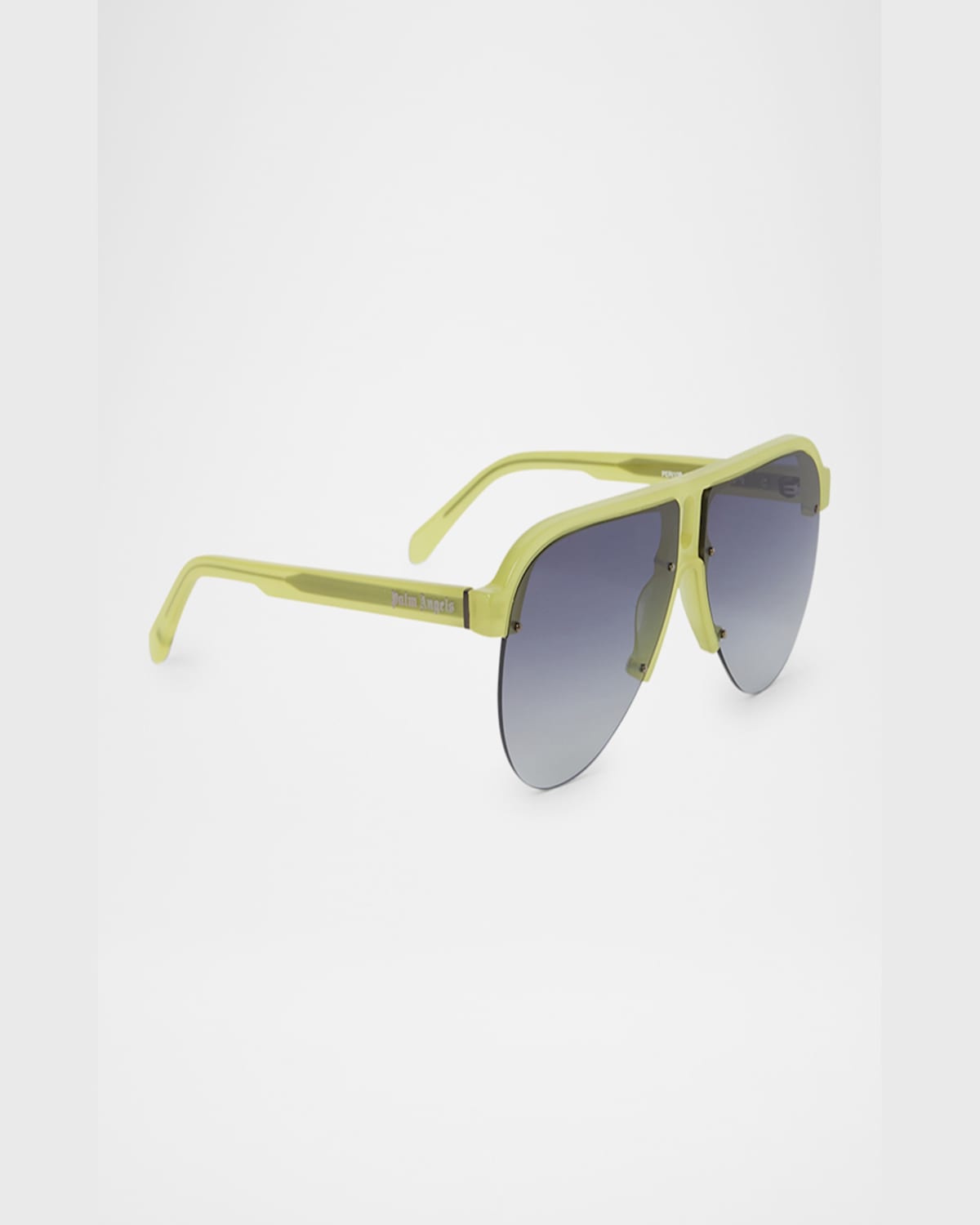 Palm Angels Men's Trinity Acetate Aviator Sunglasses In 11809yellow Gradient Black