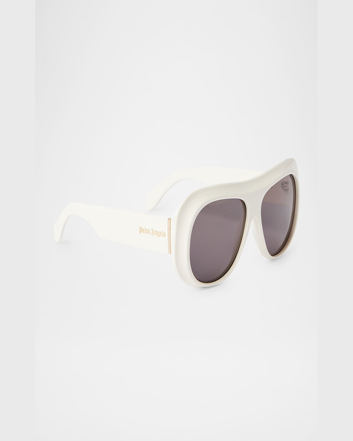 Palm Angels Men's Elfin Acetate Round Sunglasses In 10107white Dark Grey