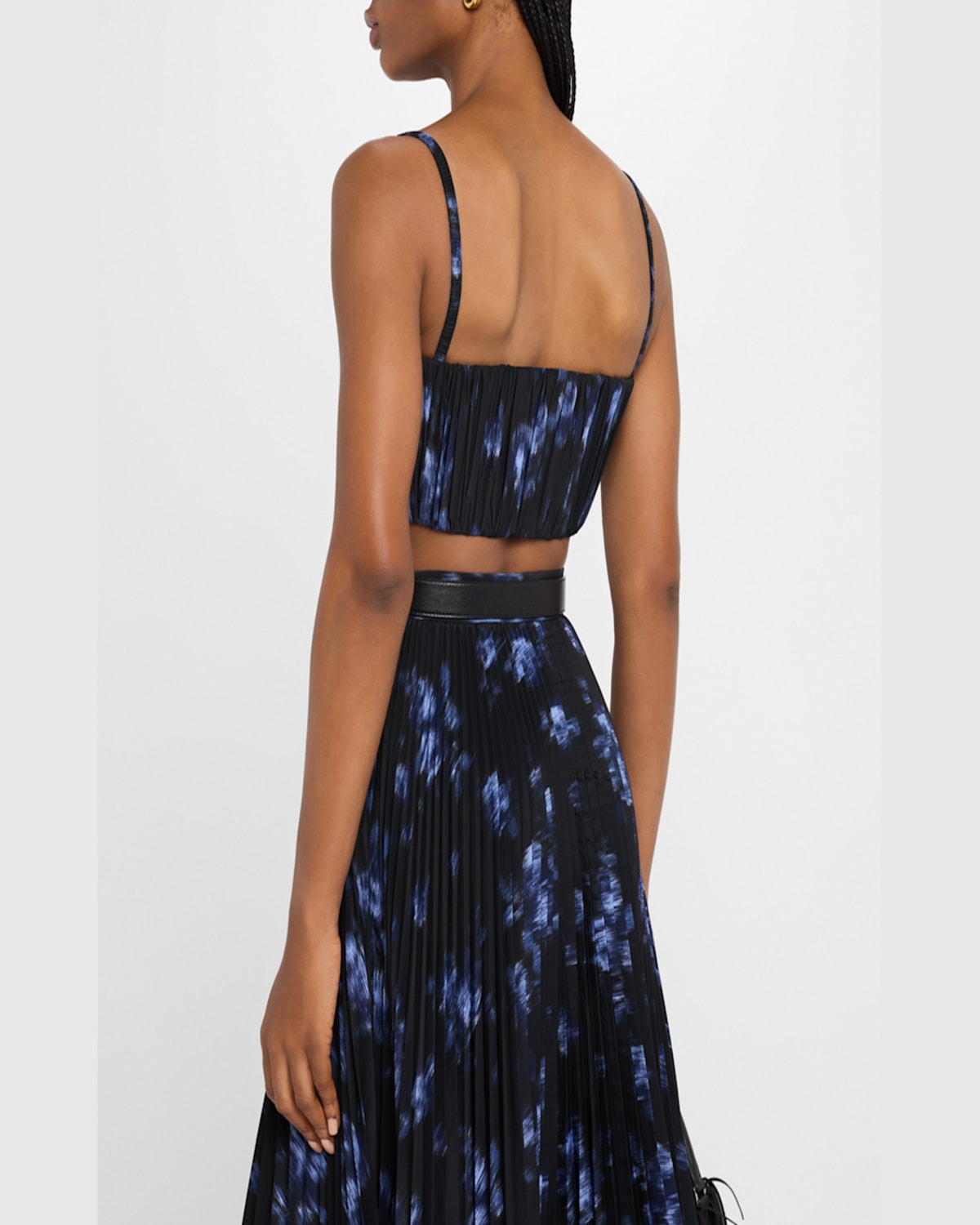 Michael Kors Collection Gathered Bra Top In Rivierabl