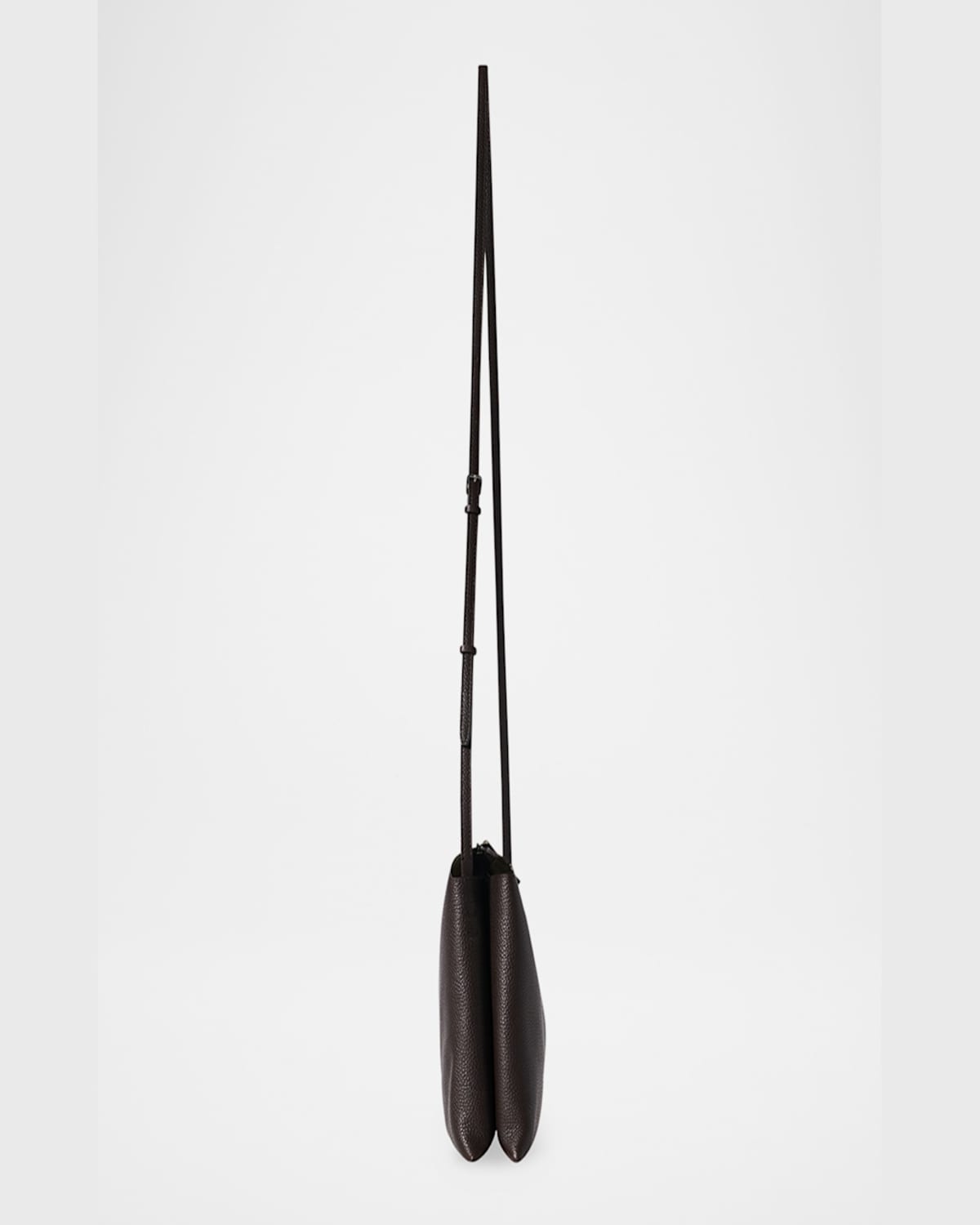 THE ROW NU TWIN CROSSBODY BAG IN SADDLE GRAIN LEATHER 