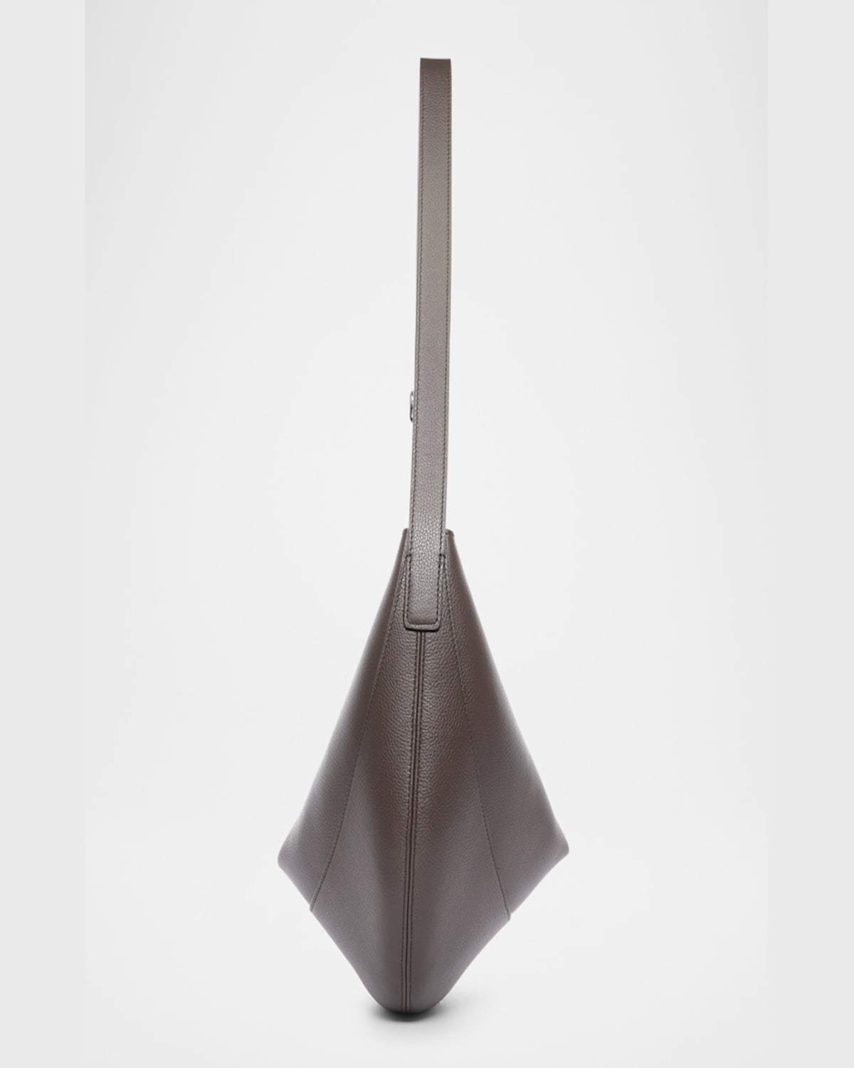 The Row Jouve Shoulder Bag In Grain Leather In Brunette