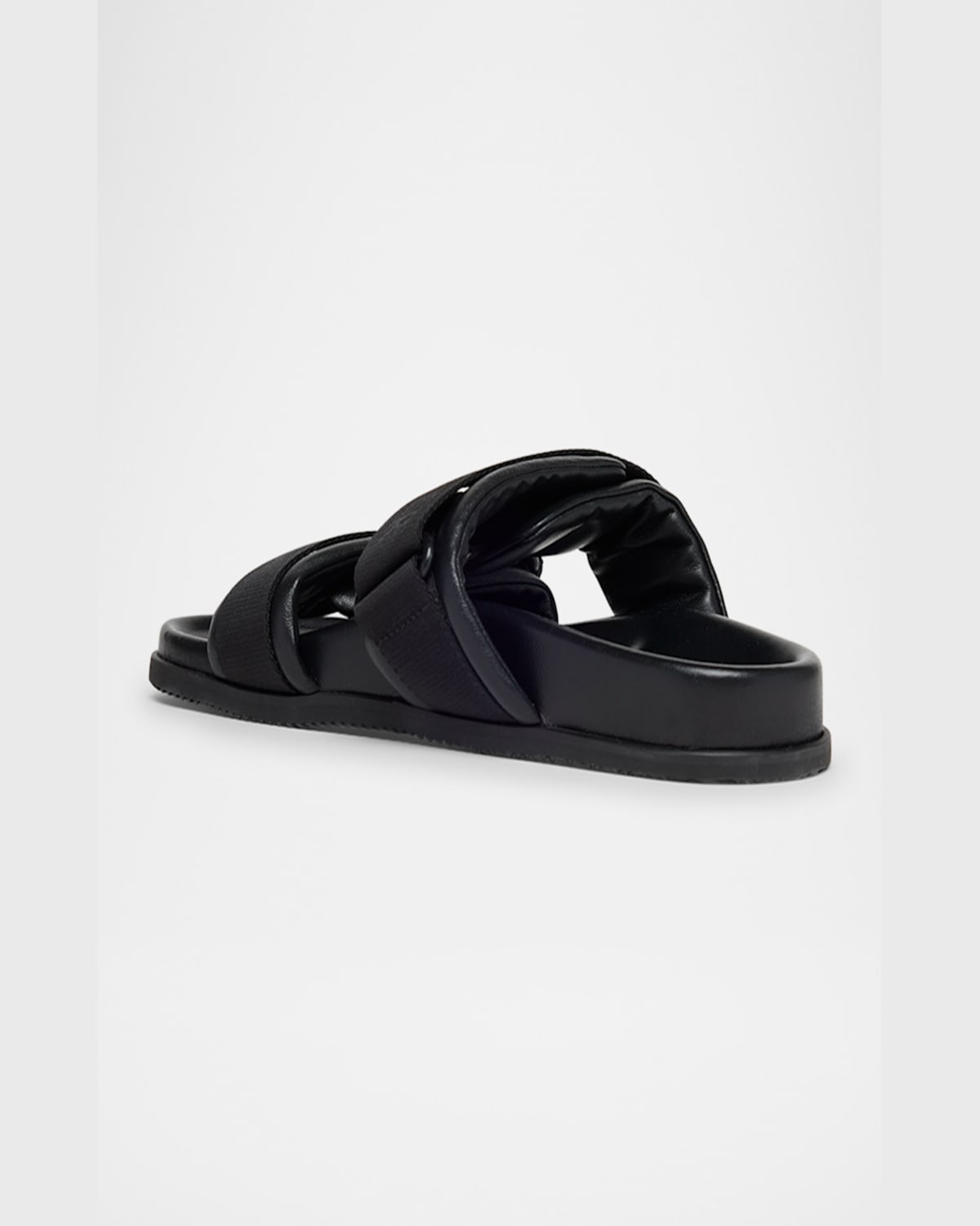 MONCLER MON SUMMER LEATHER CRISSCROSS SANDALS 