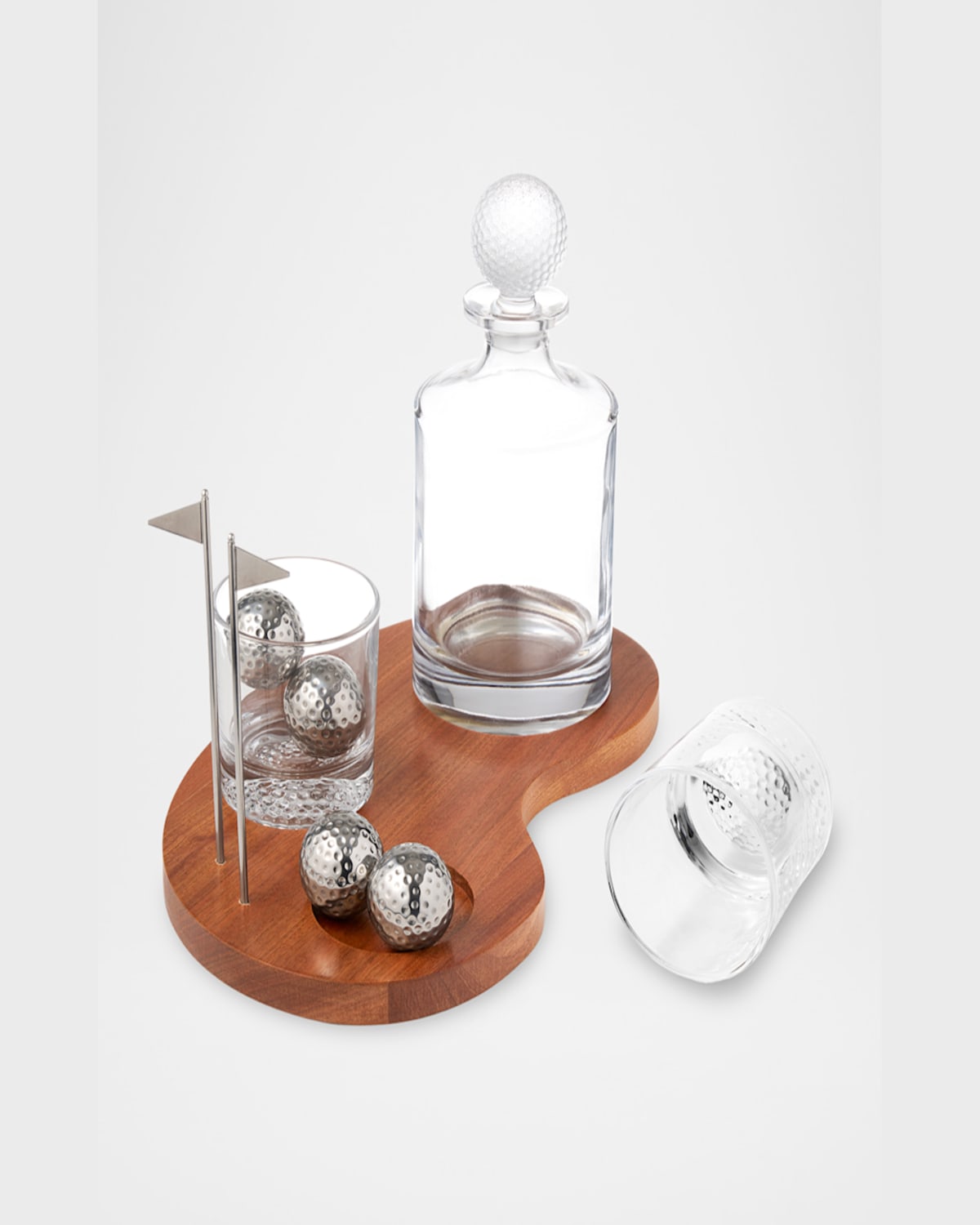 Asher Golf Decanter & Double Old-fashioned Set In Clear
