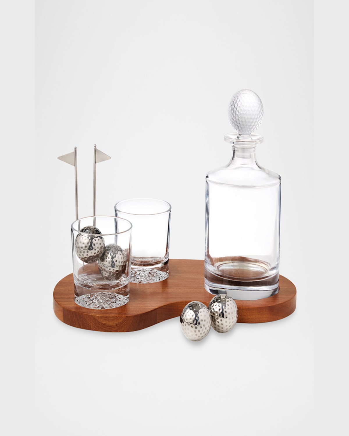 Asher Golf Decanter & Double Old-fashioned Set In Clear