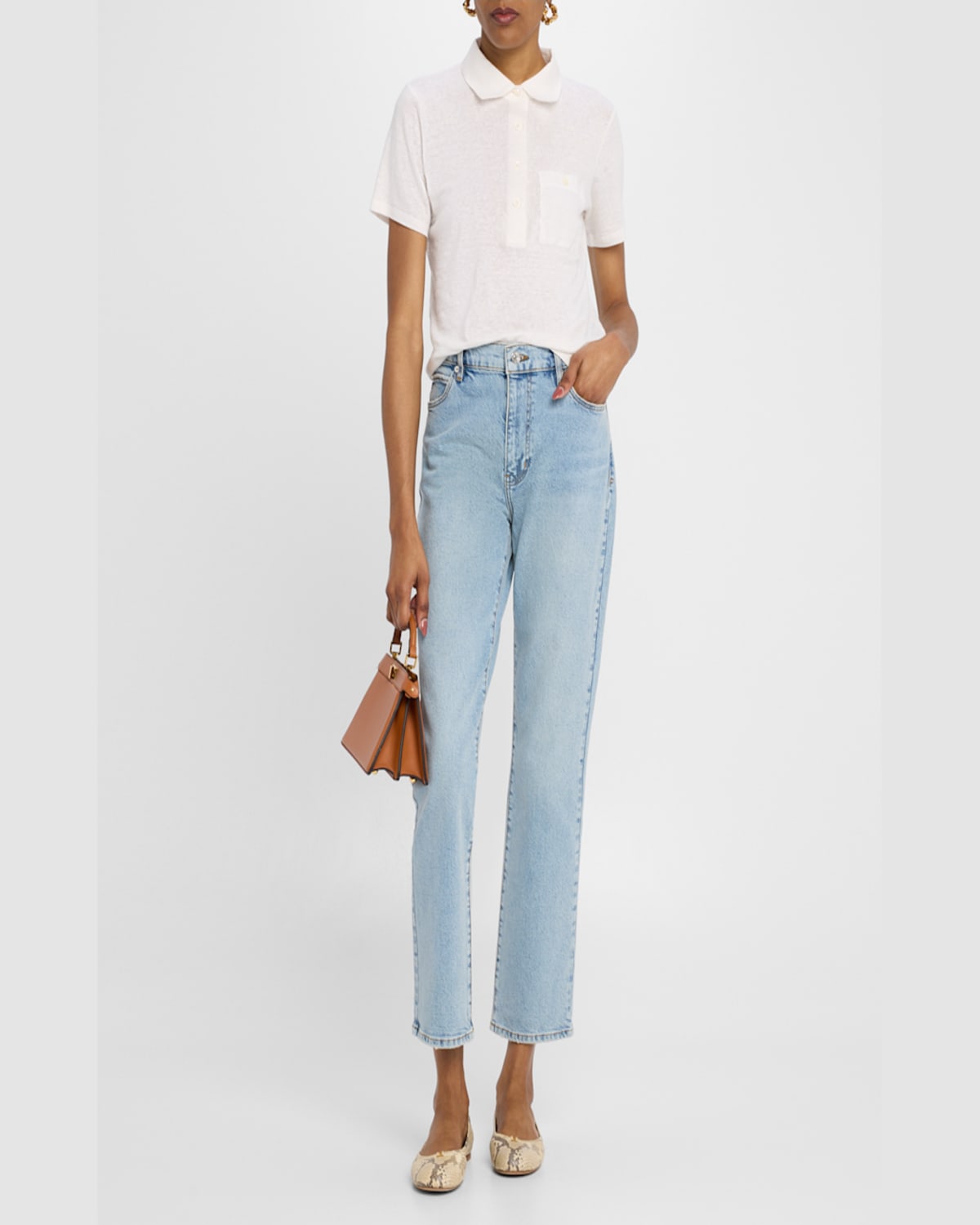 Shop Frame The Borrowed Ankle Jeans In Dolly