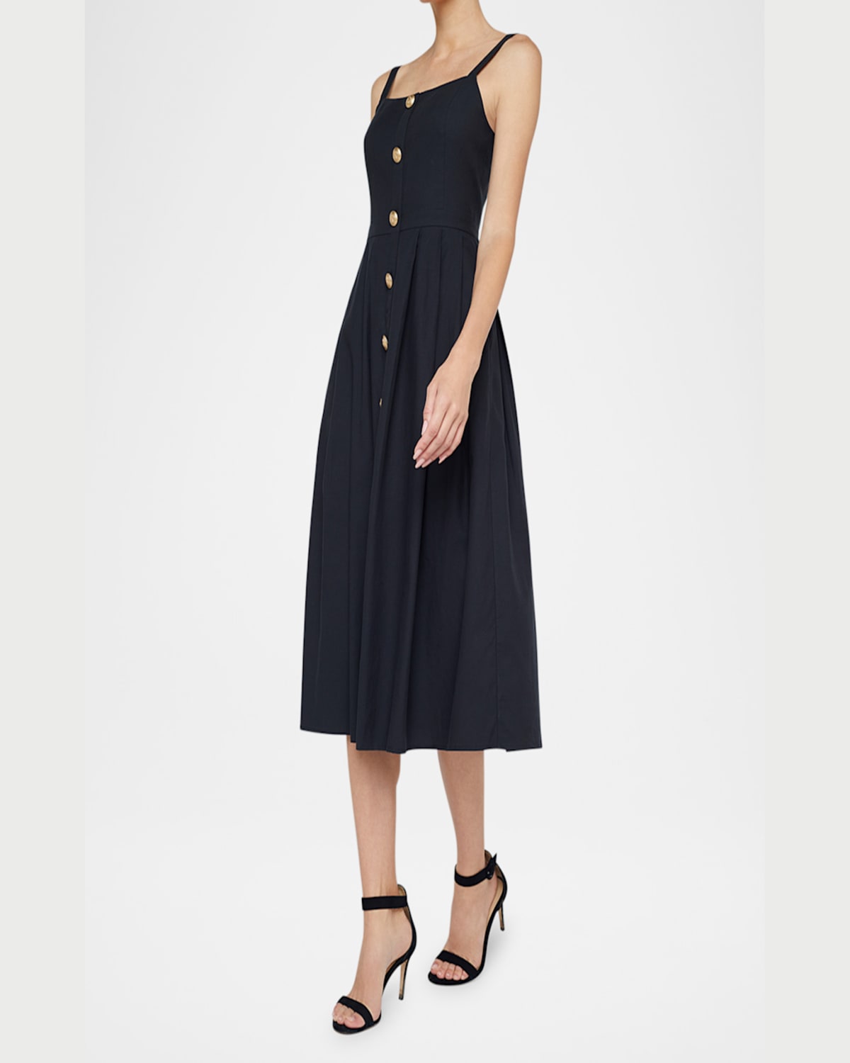 L AGENCE ESMERALDA SLEEVELESS MIDI DRESS 