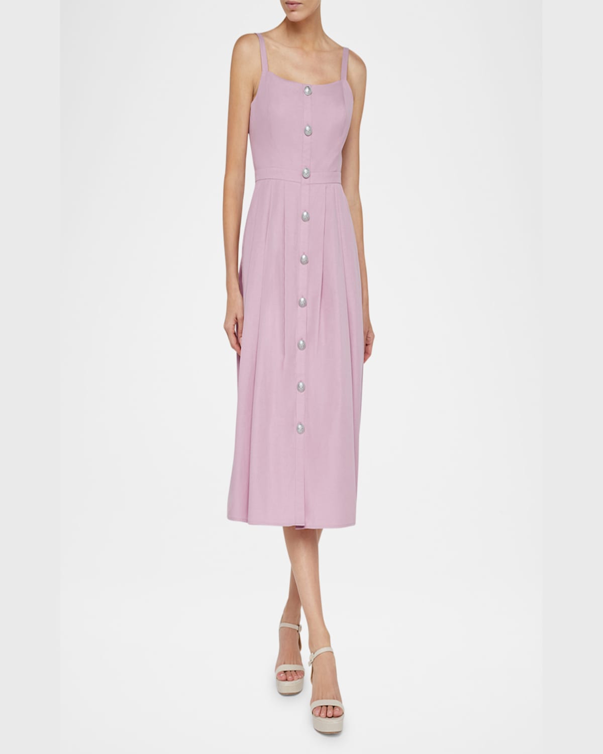 L AGENCE ESMERALDA SLEEVELESS MIDI DRESS 
