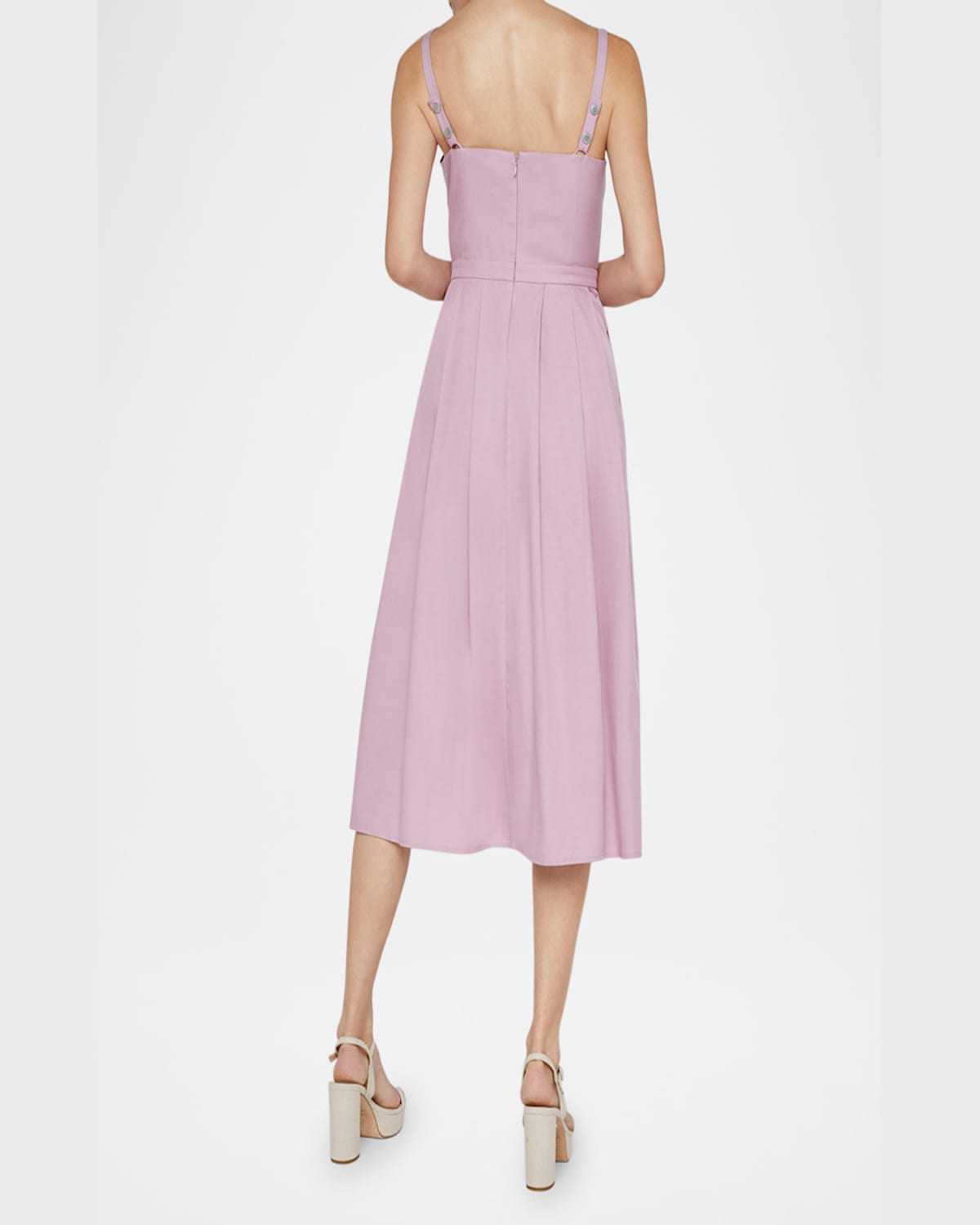 L AGENCE ESMERALDA SLEEVELESS MIDI DRESS 