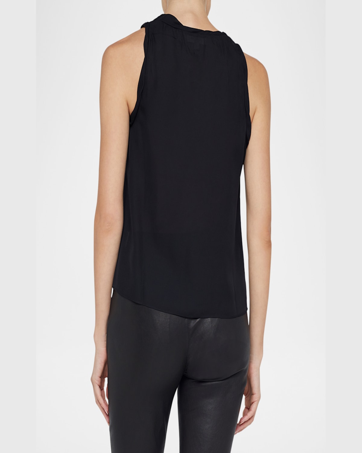 L Agence Trixi Twisted Band Tank Top In White