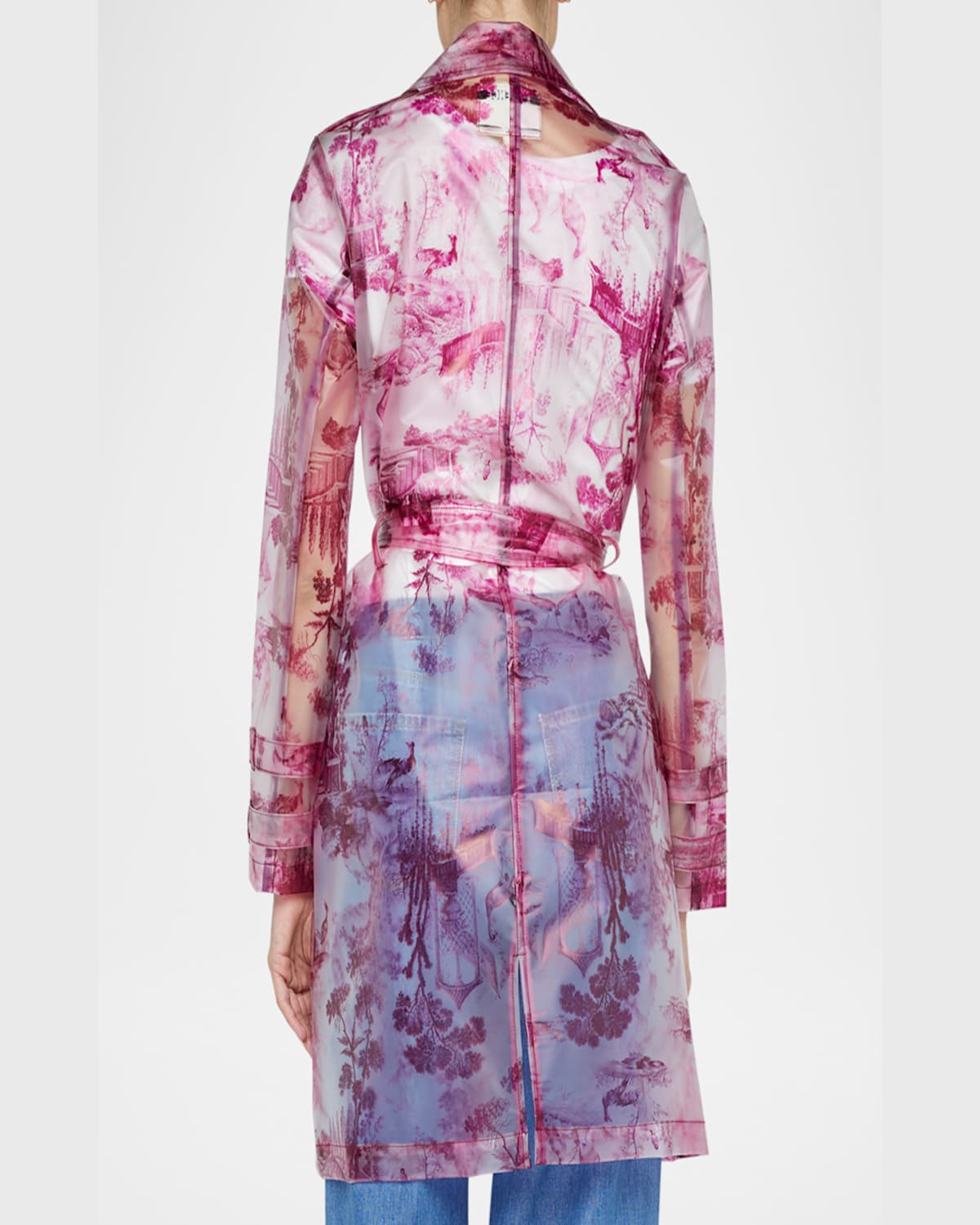 L AGENCE SAFIYA TRANSPARENT RAINCOAT 