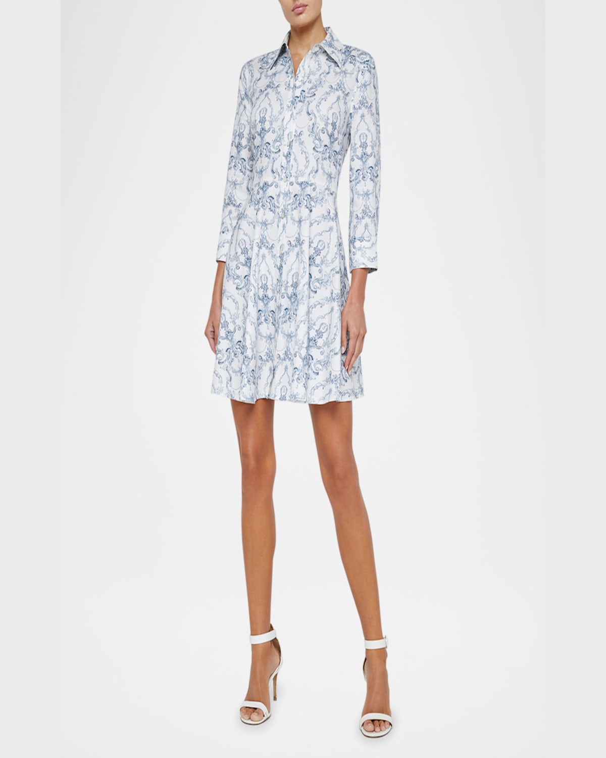 L AGENCE SCROLL TOILE MEADOW MINI SHIRTDRESS 