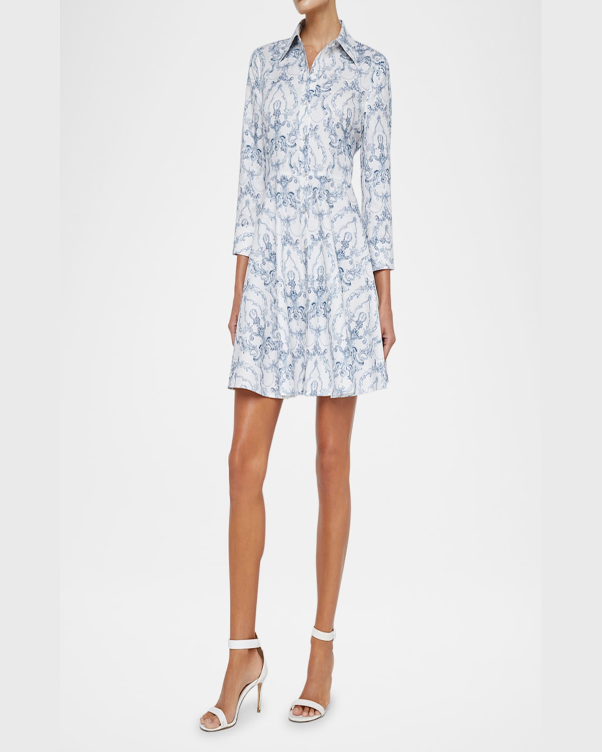 L AGENCE SCROLL TOILE MEADOW MINI SHIRTDRESS 