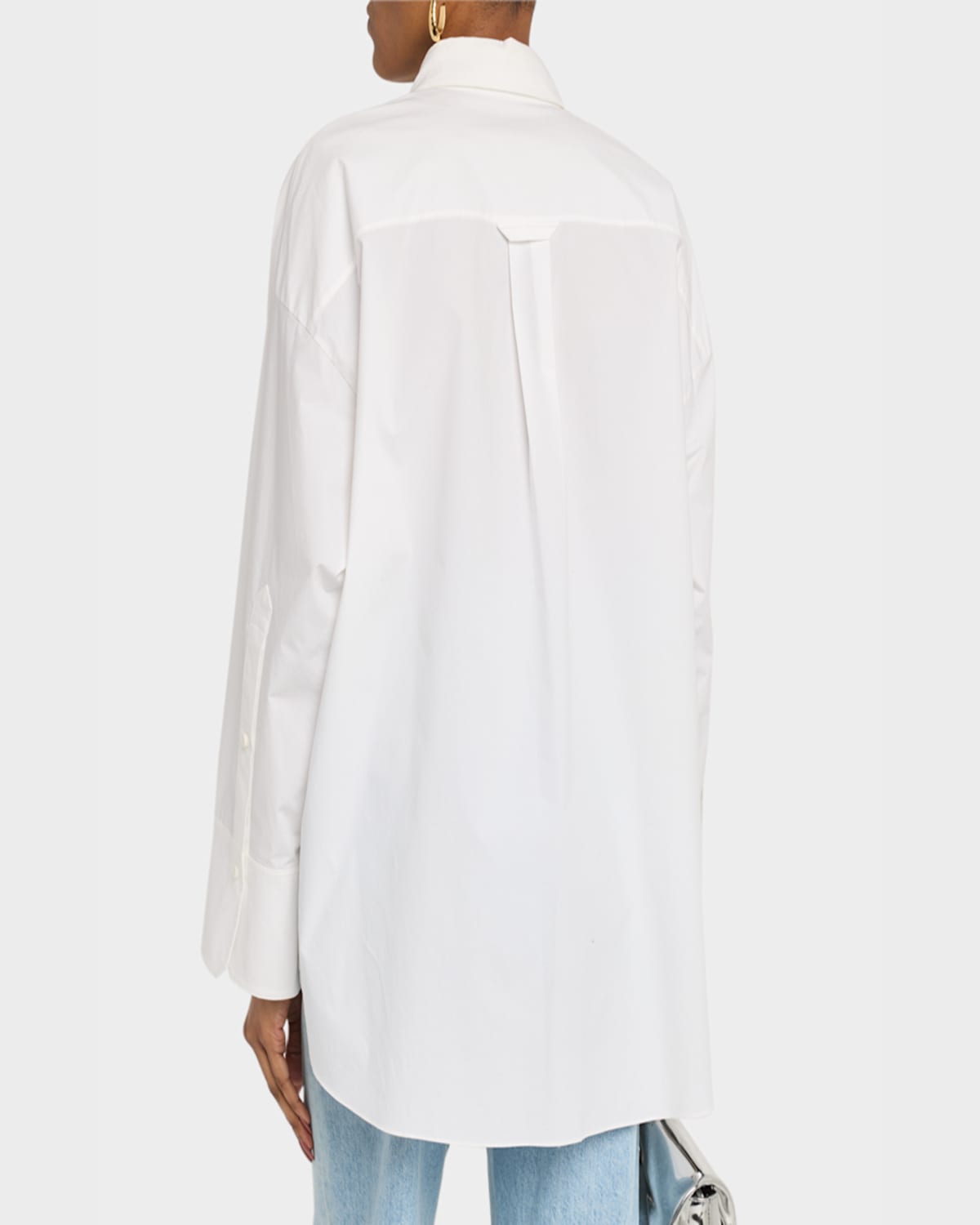 DOROTHEE SCHUMACHER POPLIN POWER BLOUSE W/ REMOVABLE BROOCH 