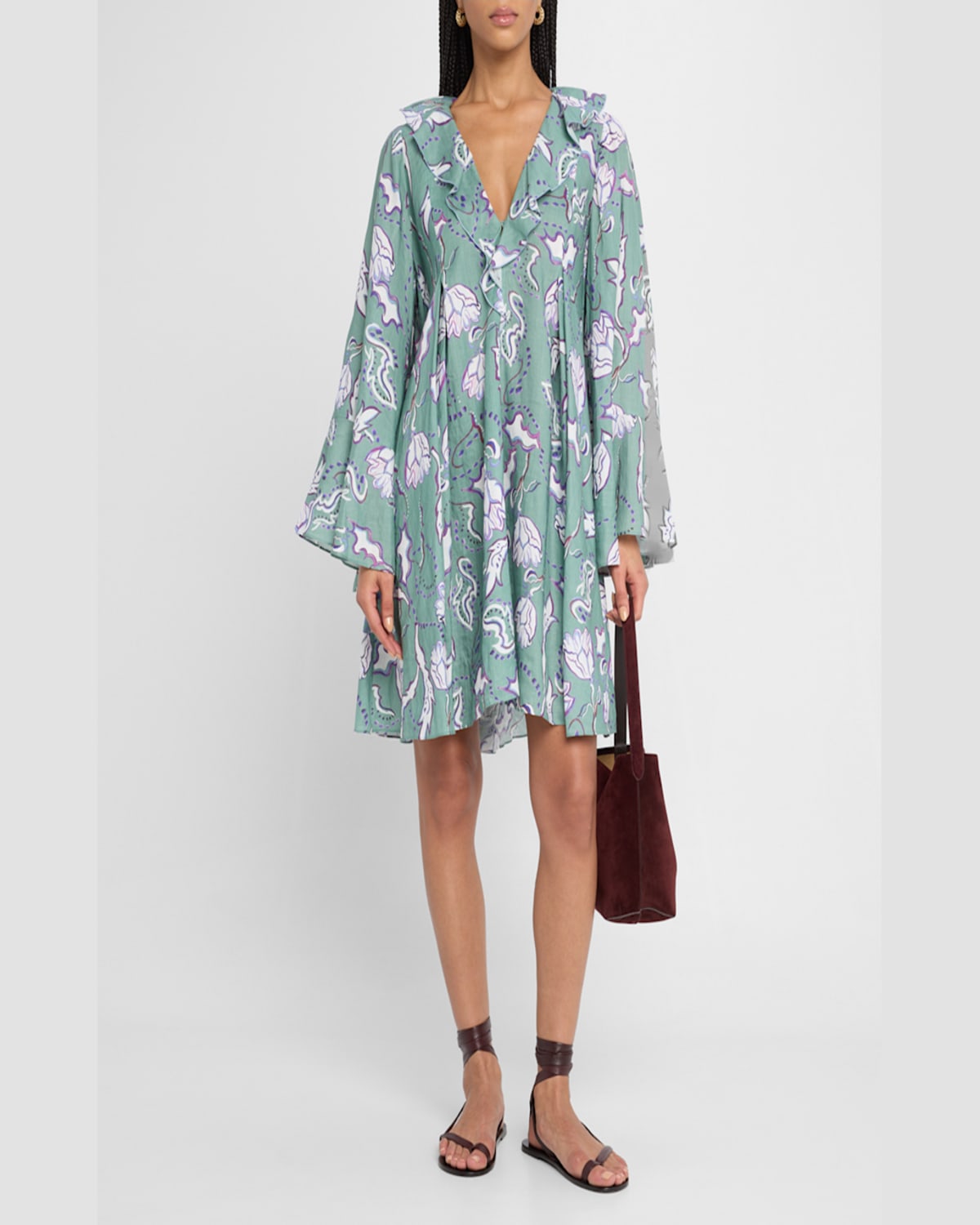 Shop Dorothee Schumacher Summer Breeze Ramie Dress In Wicked Flower Allover