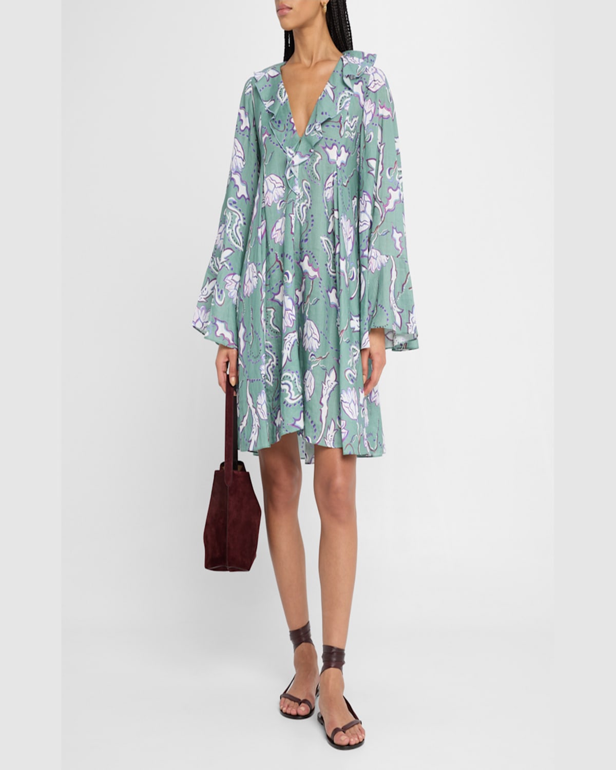 Shop Dorothee Schumacher Summer Breeze Ramie Dress In Wicked Flower Allover